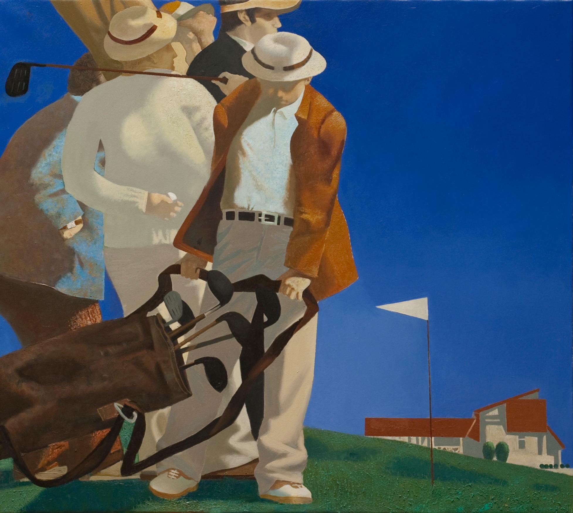 Golf. Original modern art painting