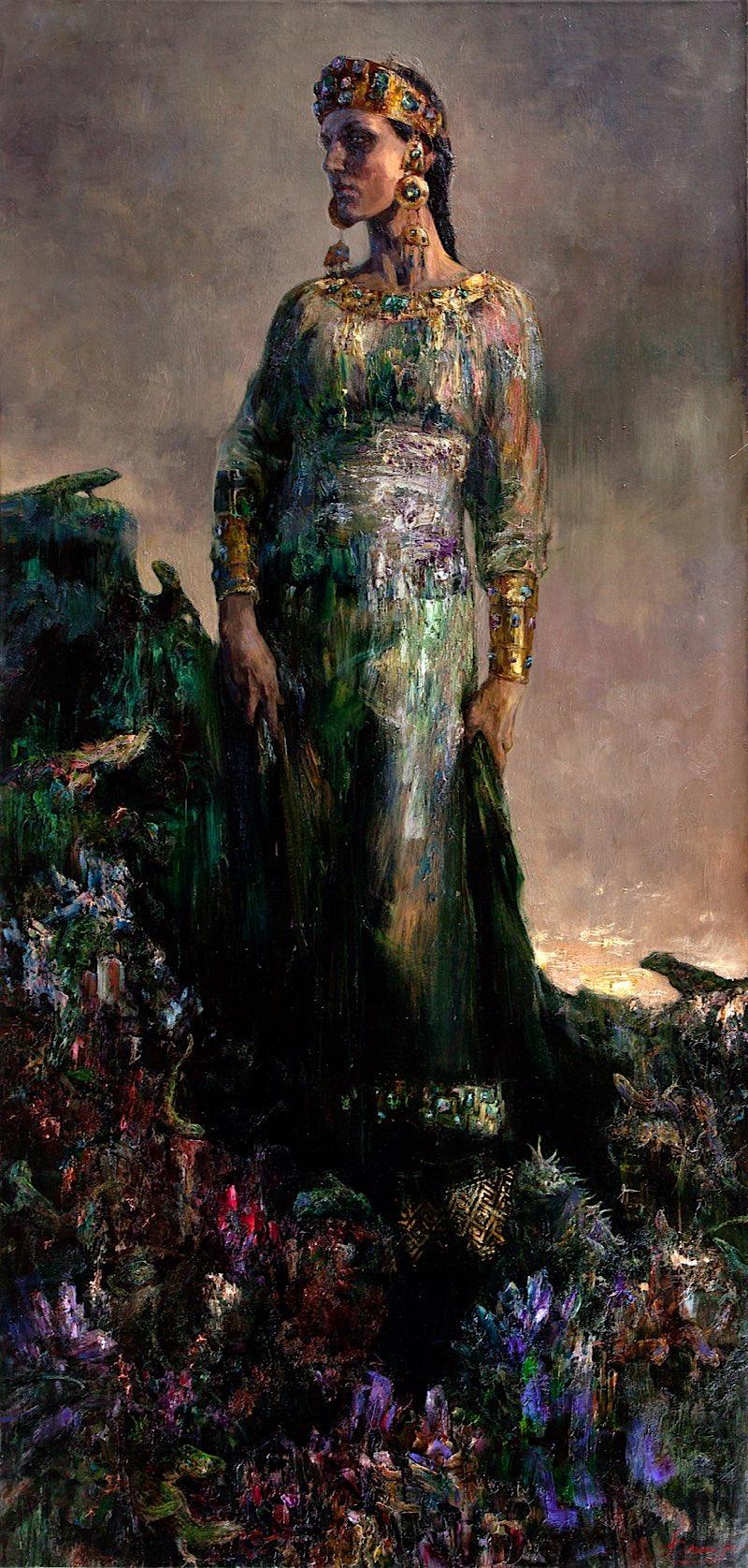 Mistress of the Copper Mountain. Original modern art painting