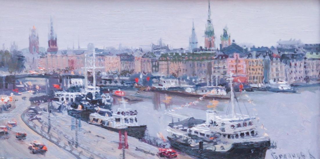 Stockholm. Original modern art painting