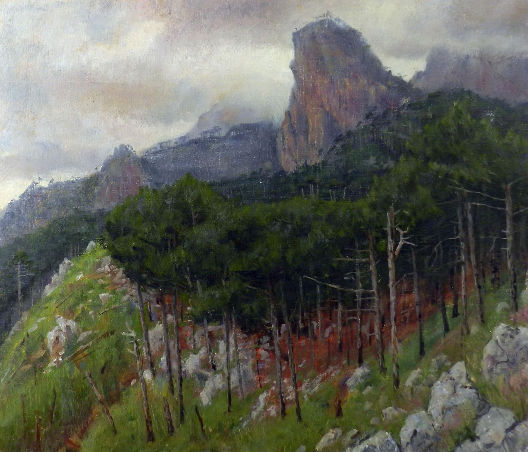 Bear mountain. Original modern art painting