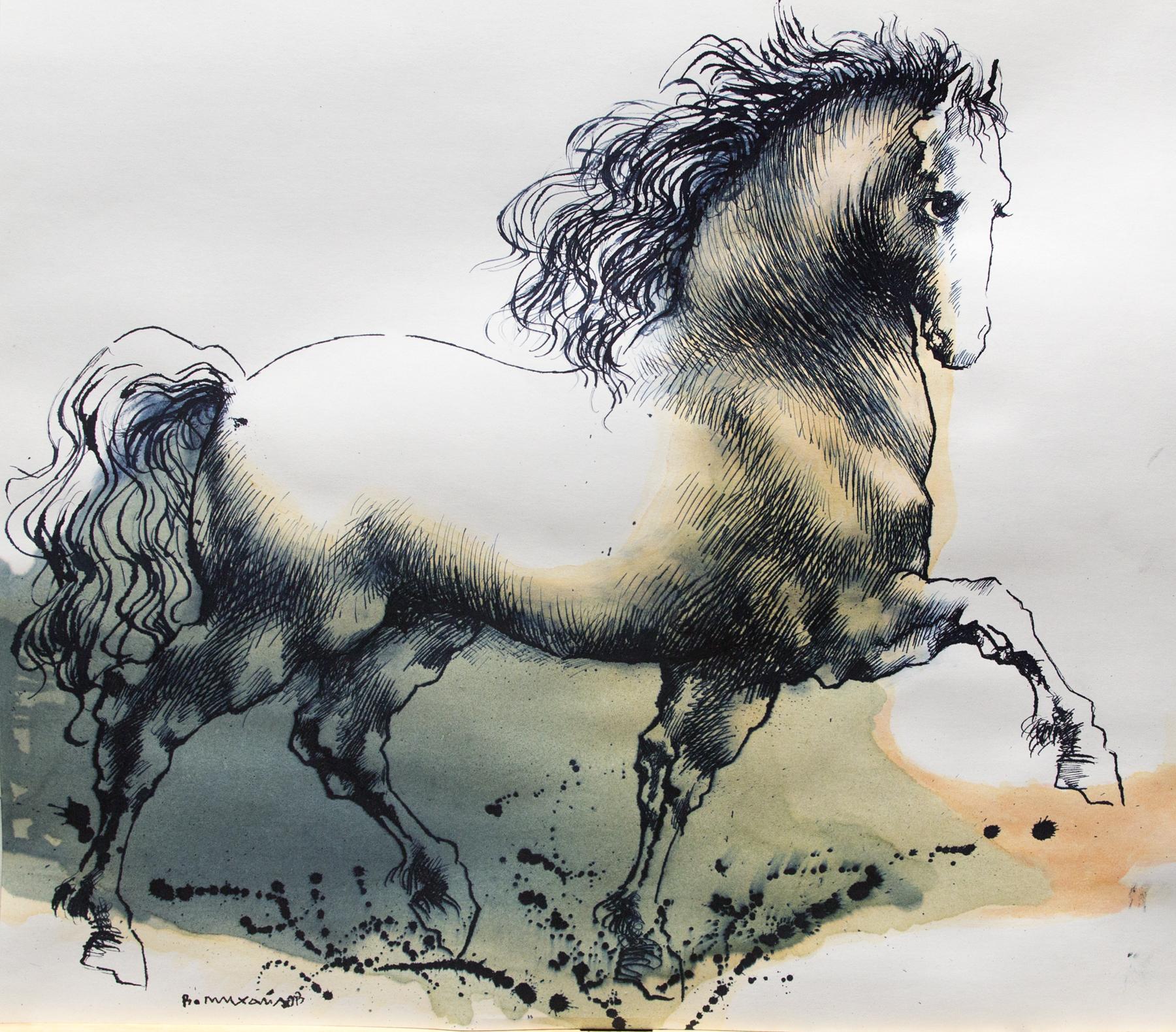 Horse I. Original modern art painting