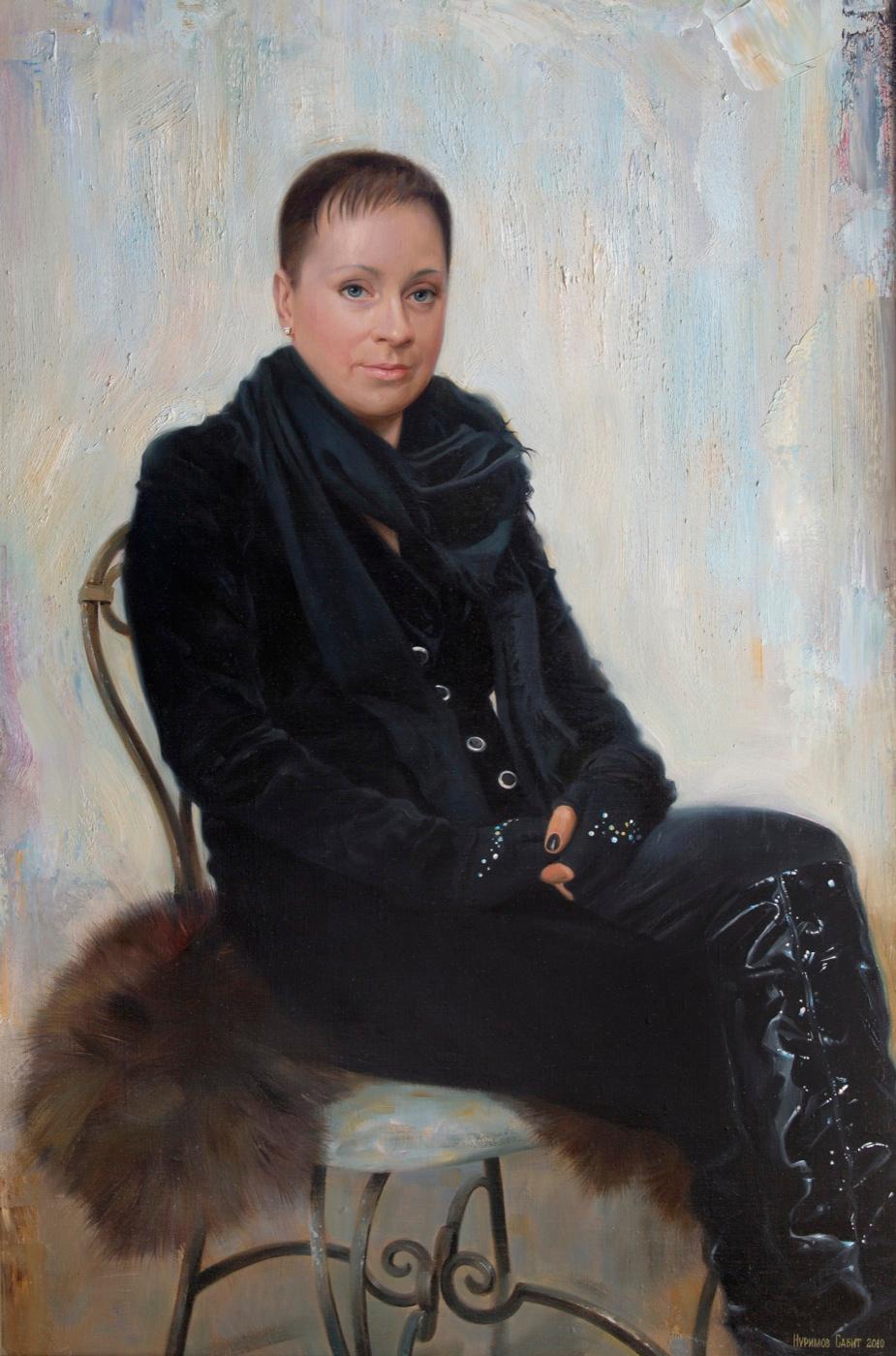 塔季扬娜Gordienko的肖像. Original modern art painting