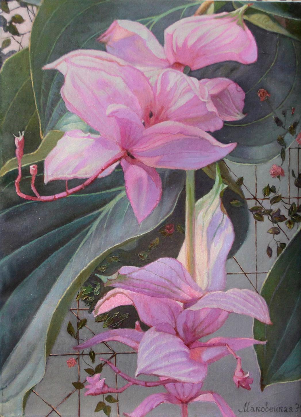 The flower. Original modern art painting