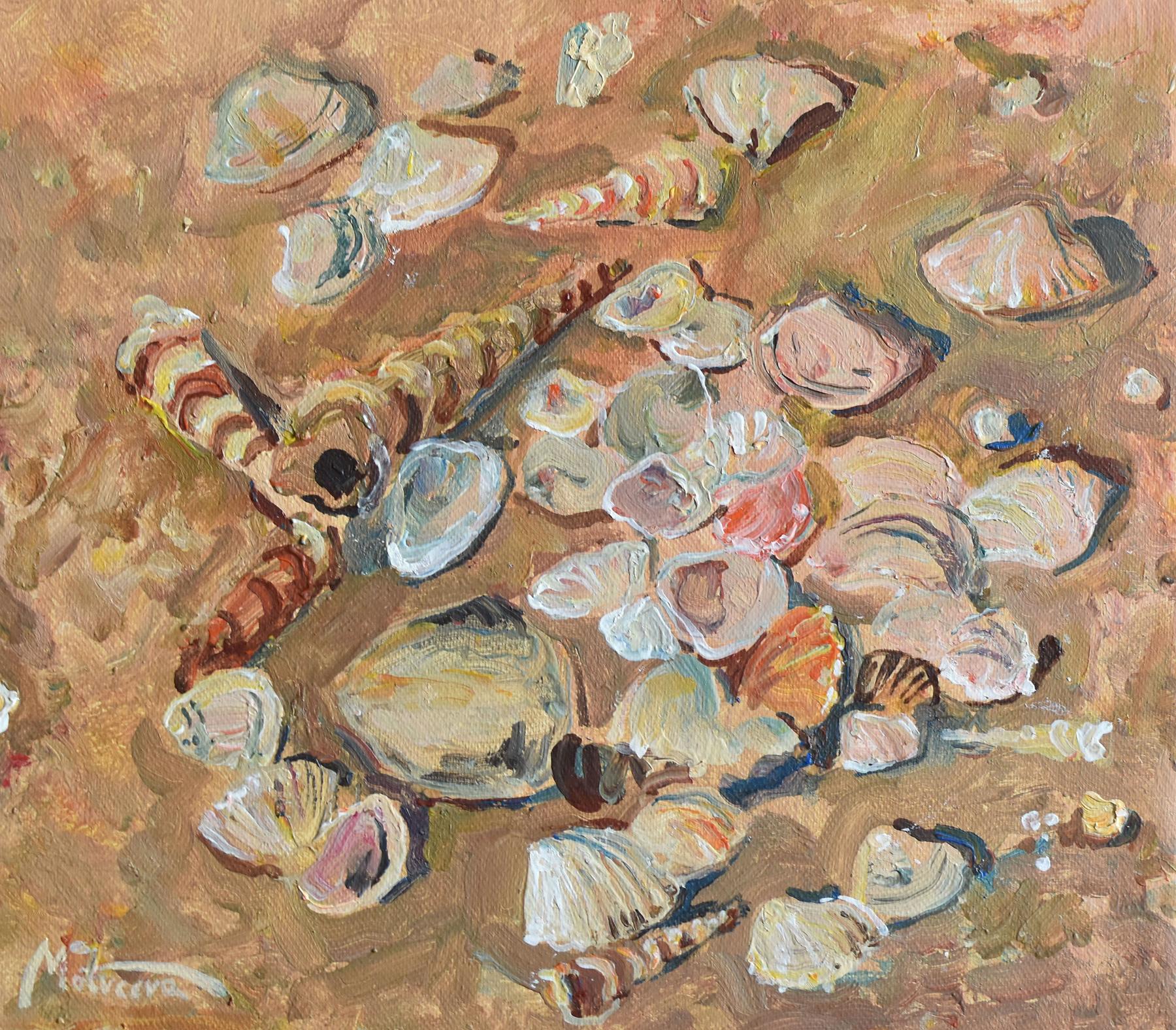 Seashells. Original modern art painting