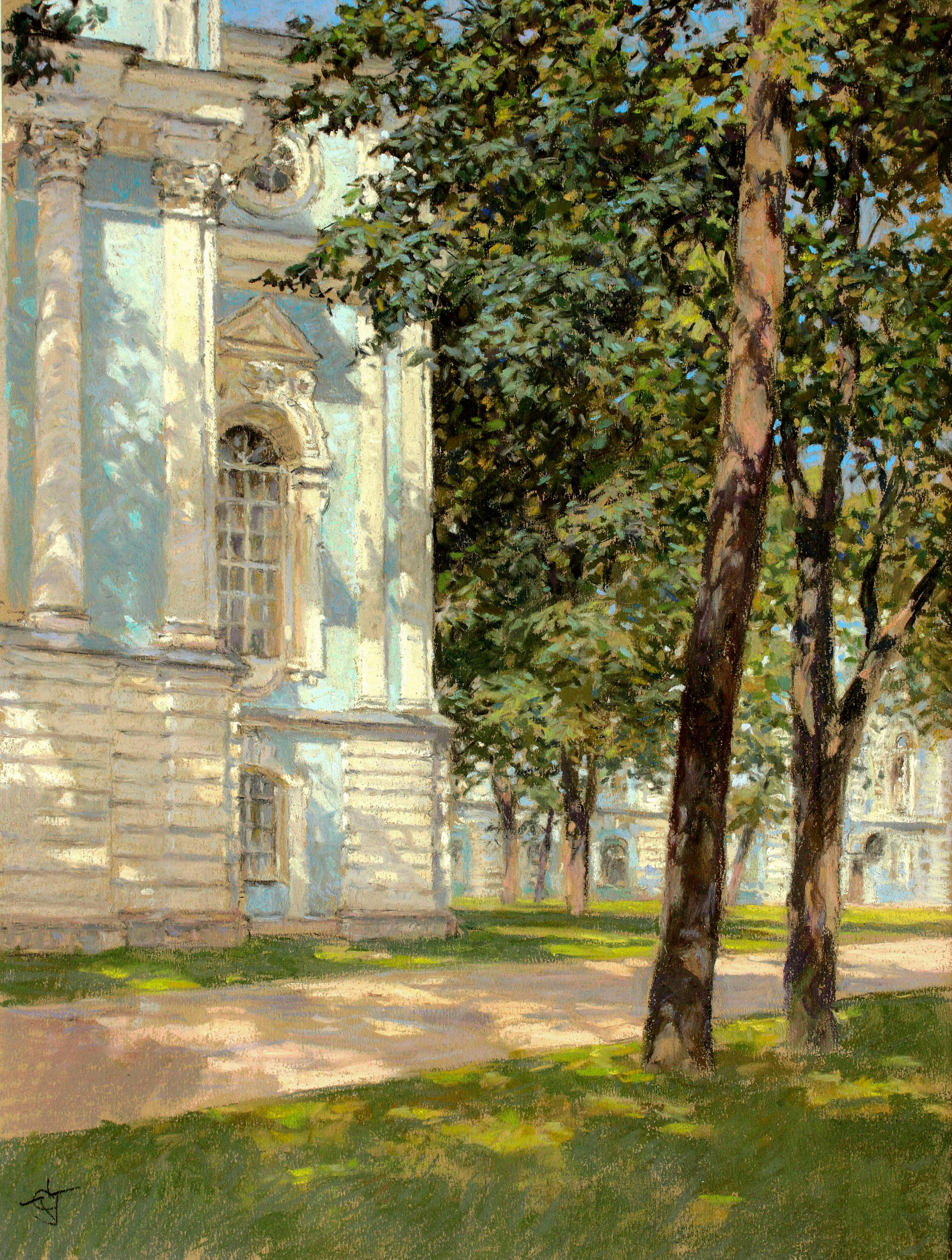 Smolny monastery. Original modern art painting