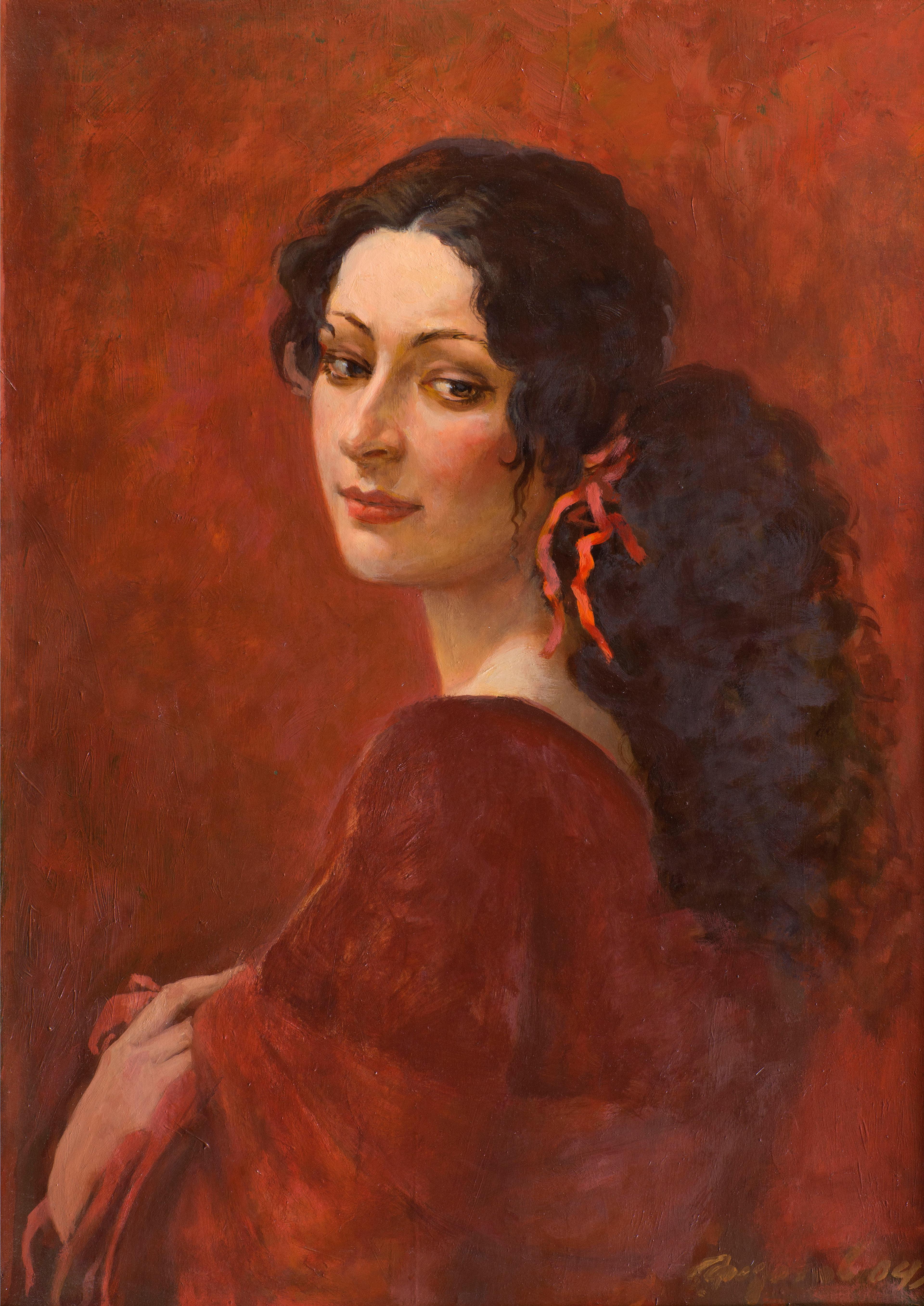 Gypsy dancer. Original modern art painting