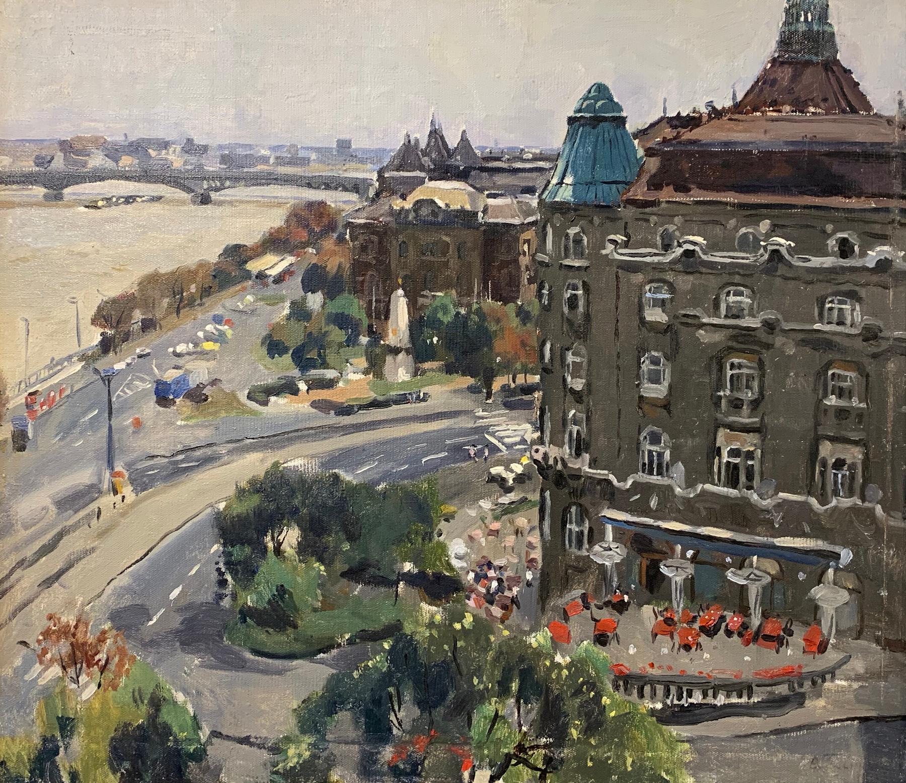 Hotel "Grand Budapest". 1984. Original modern art painting
