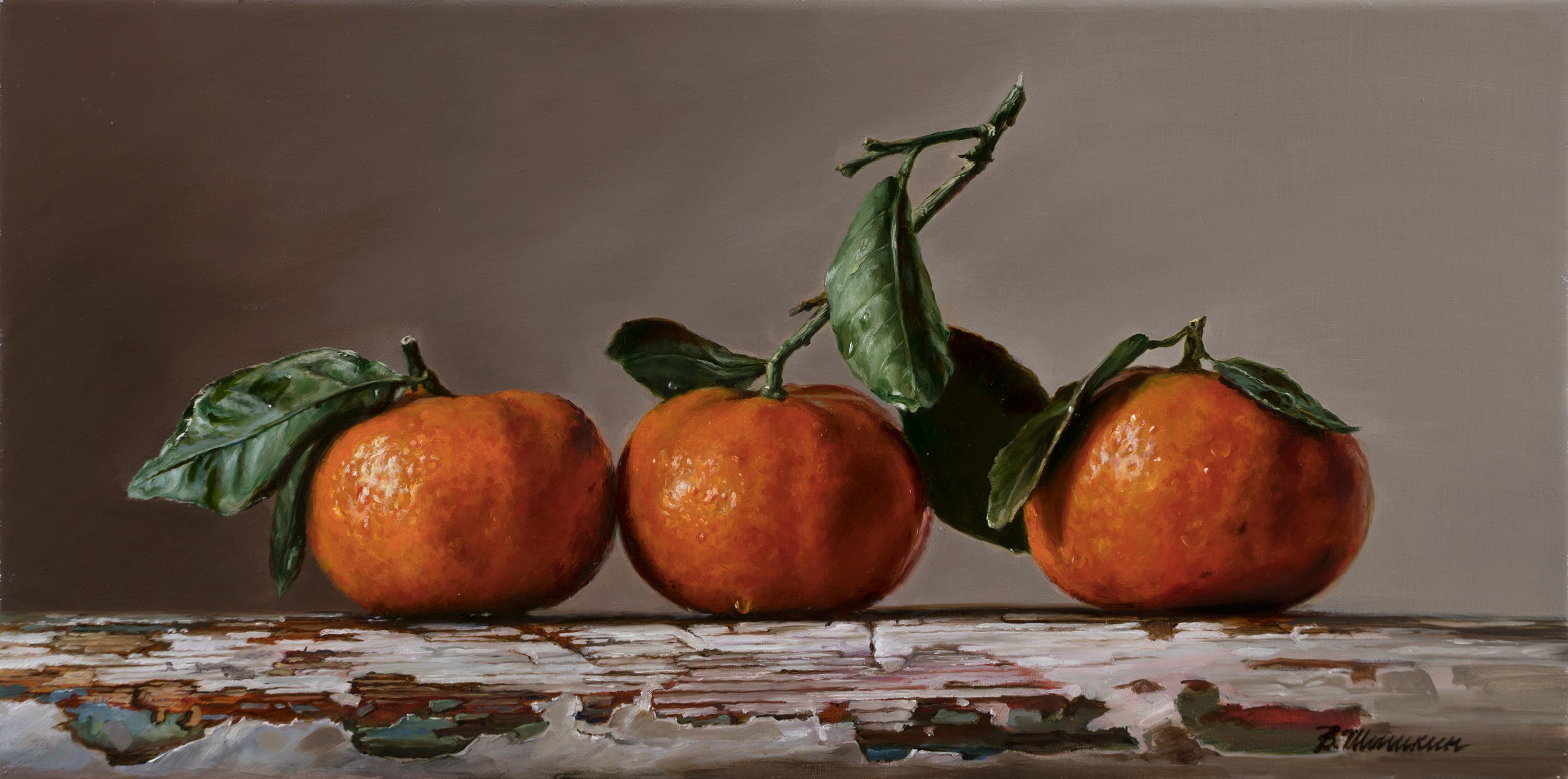 Mandarins. Original modern art painting