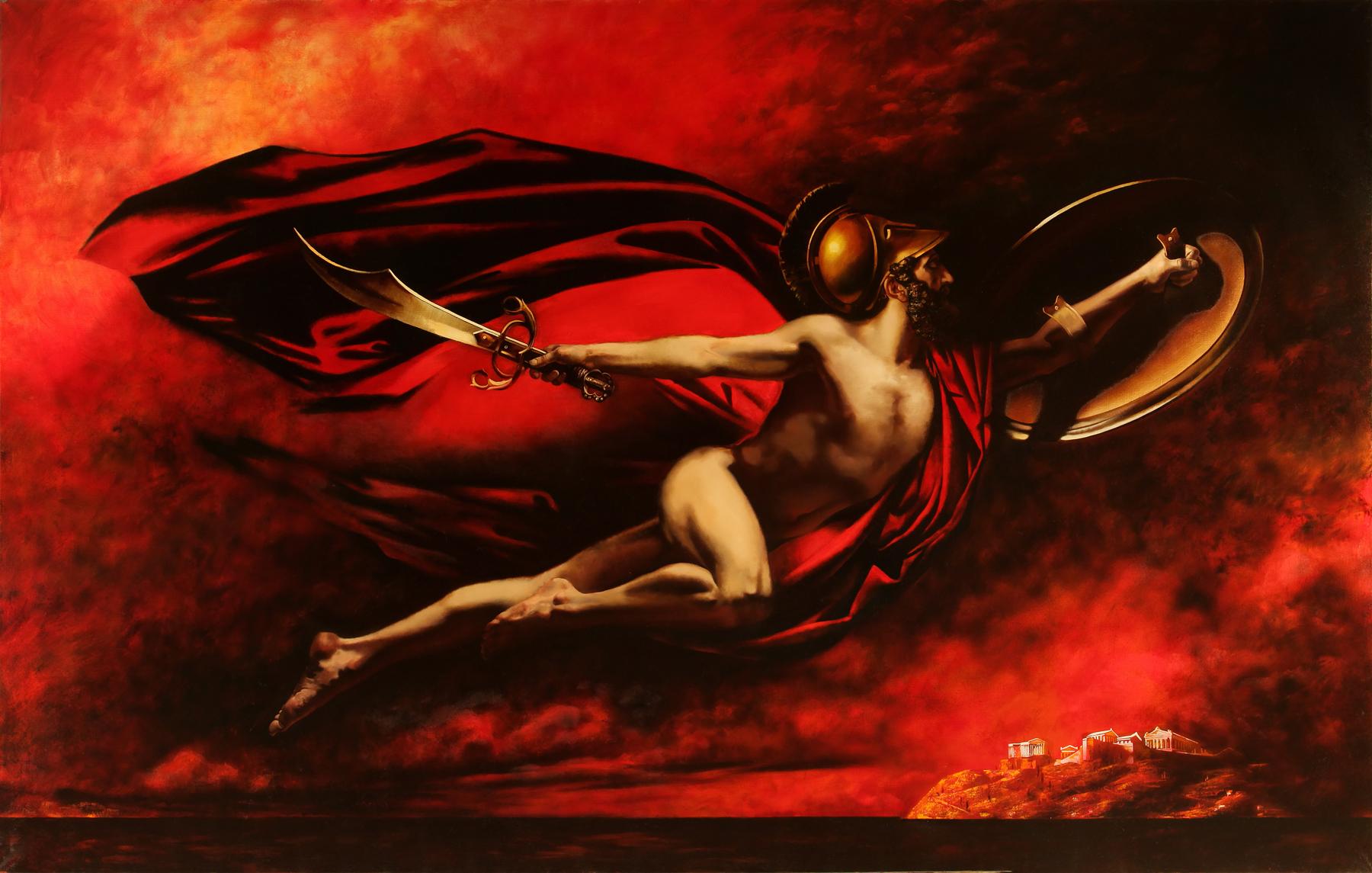 Perseus. Original modern art painting