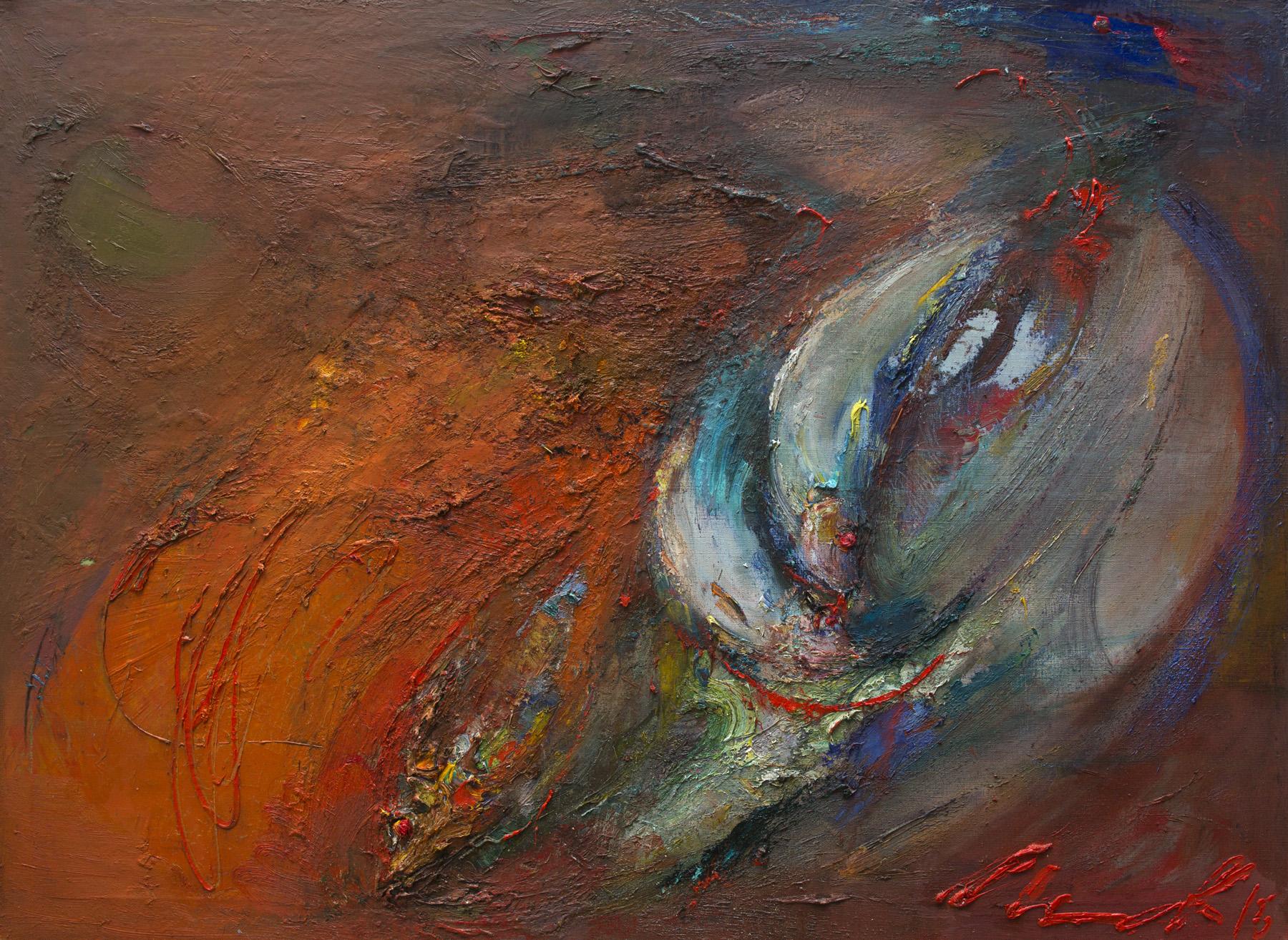рыба. Original modern art painting