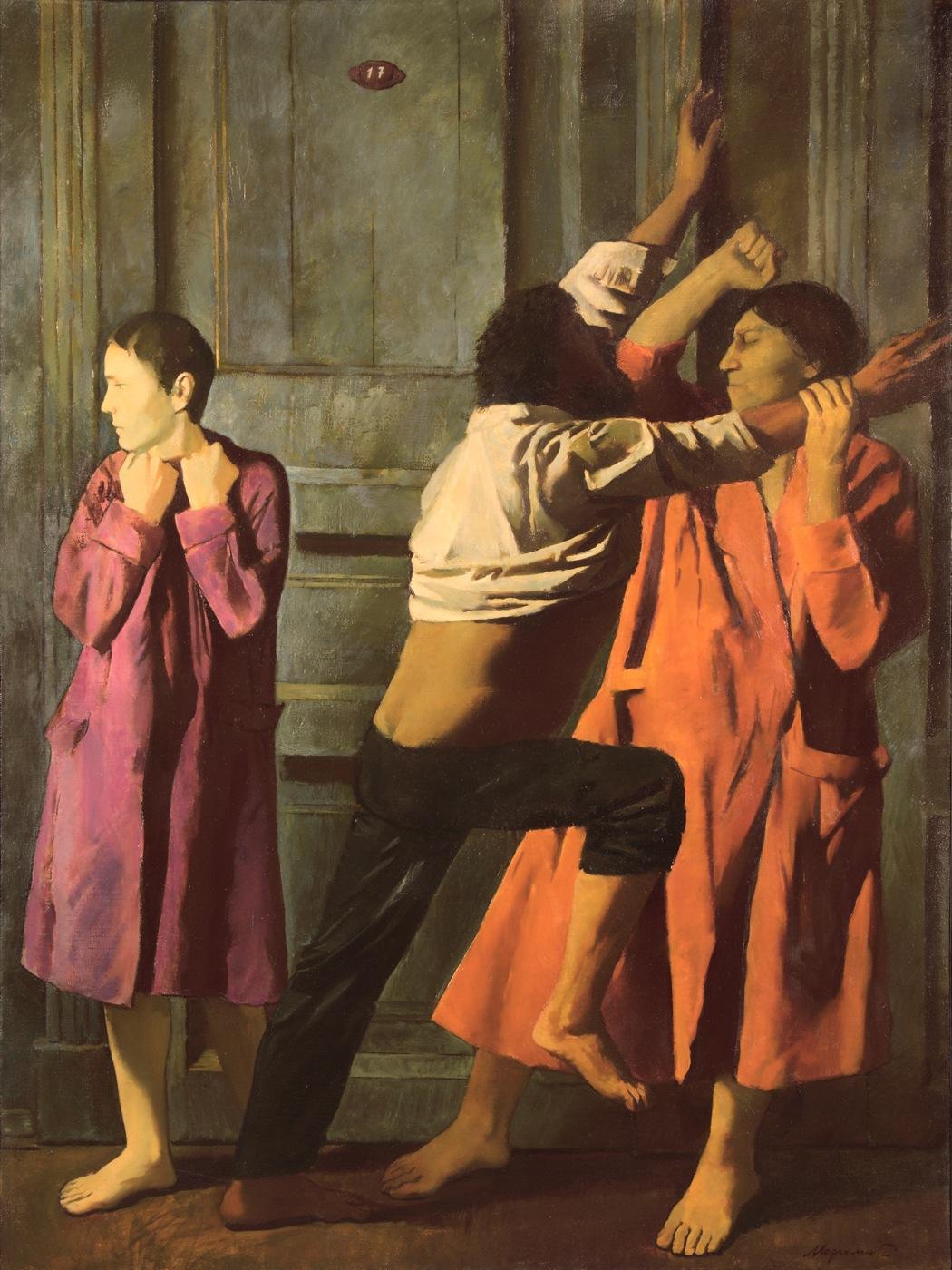 "Quarrel". Original modern art painting