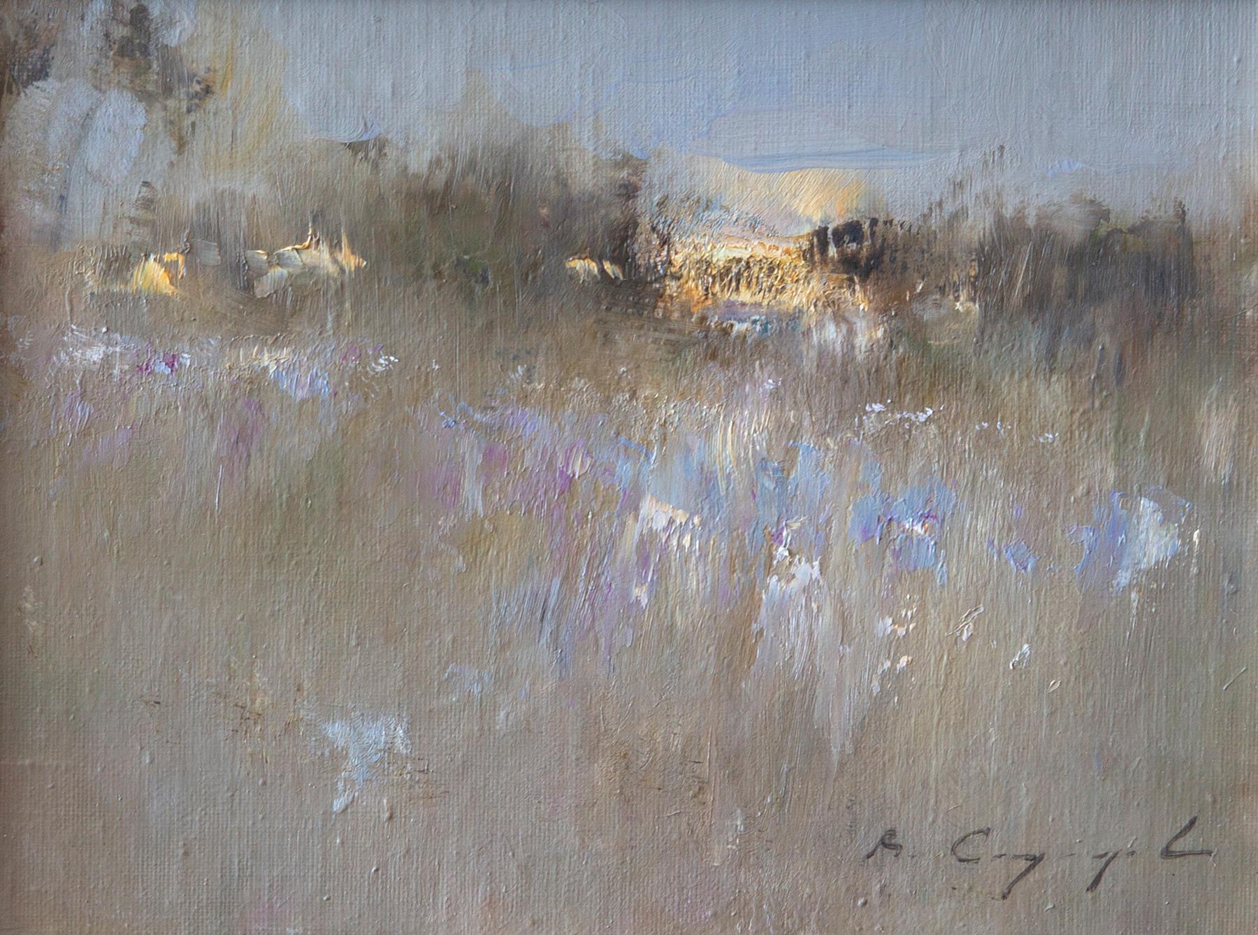 A field . Original modern art painting
