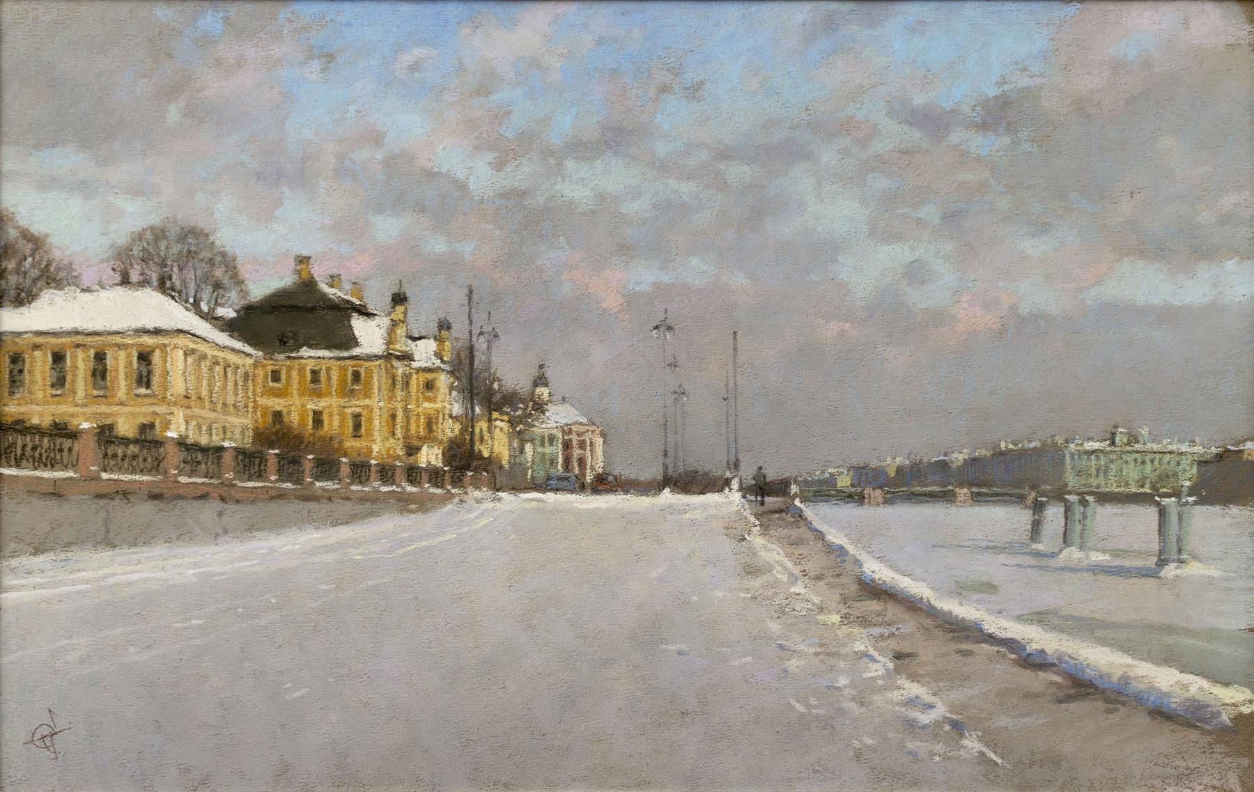  Neva. Menshikov palace. Original modern art painting