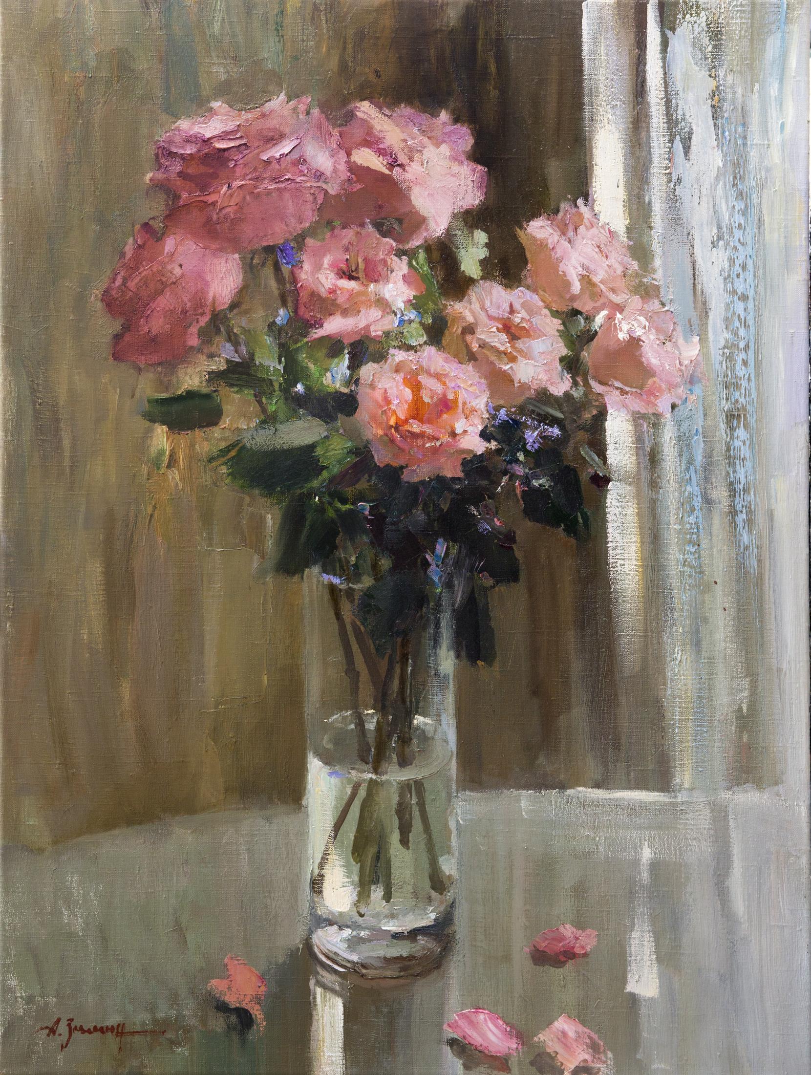 Roses. Original modern art painting