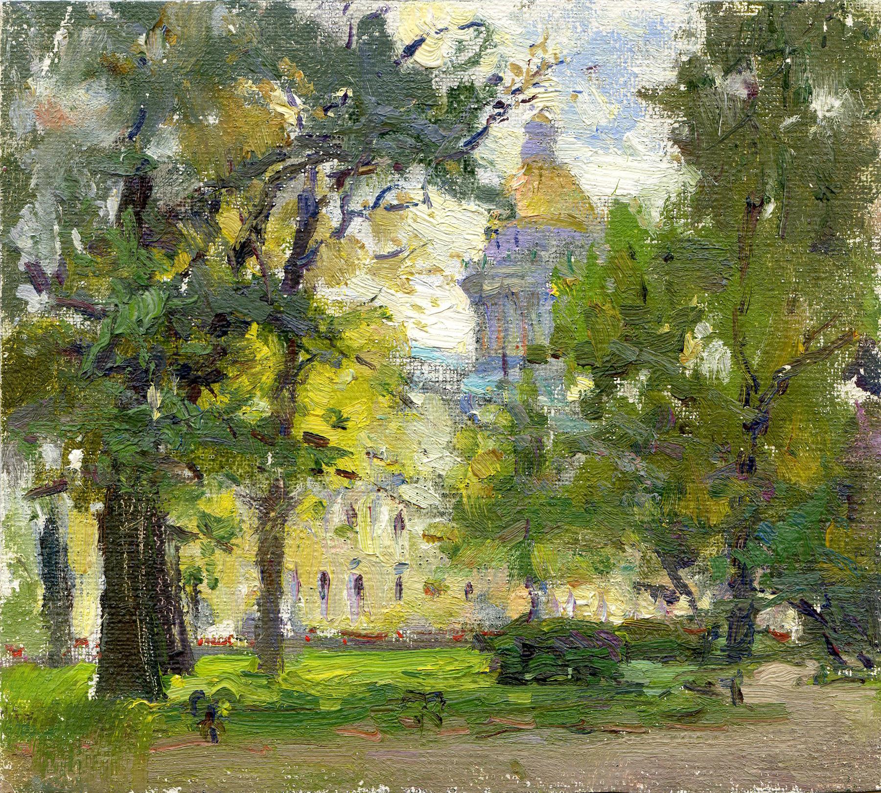 Александровский сад. Original modern art painting