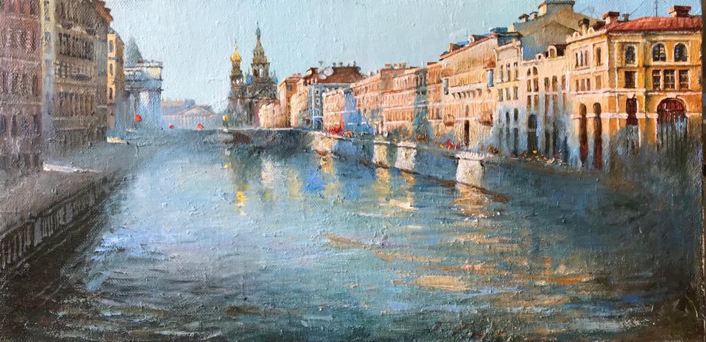 Griboedov's canal. Saint-Petersburg. Original modern art painting