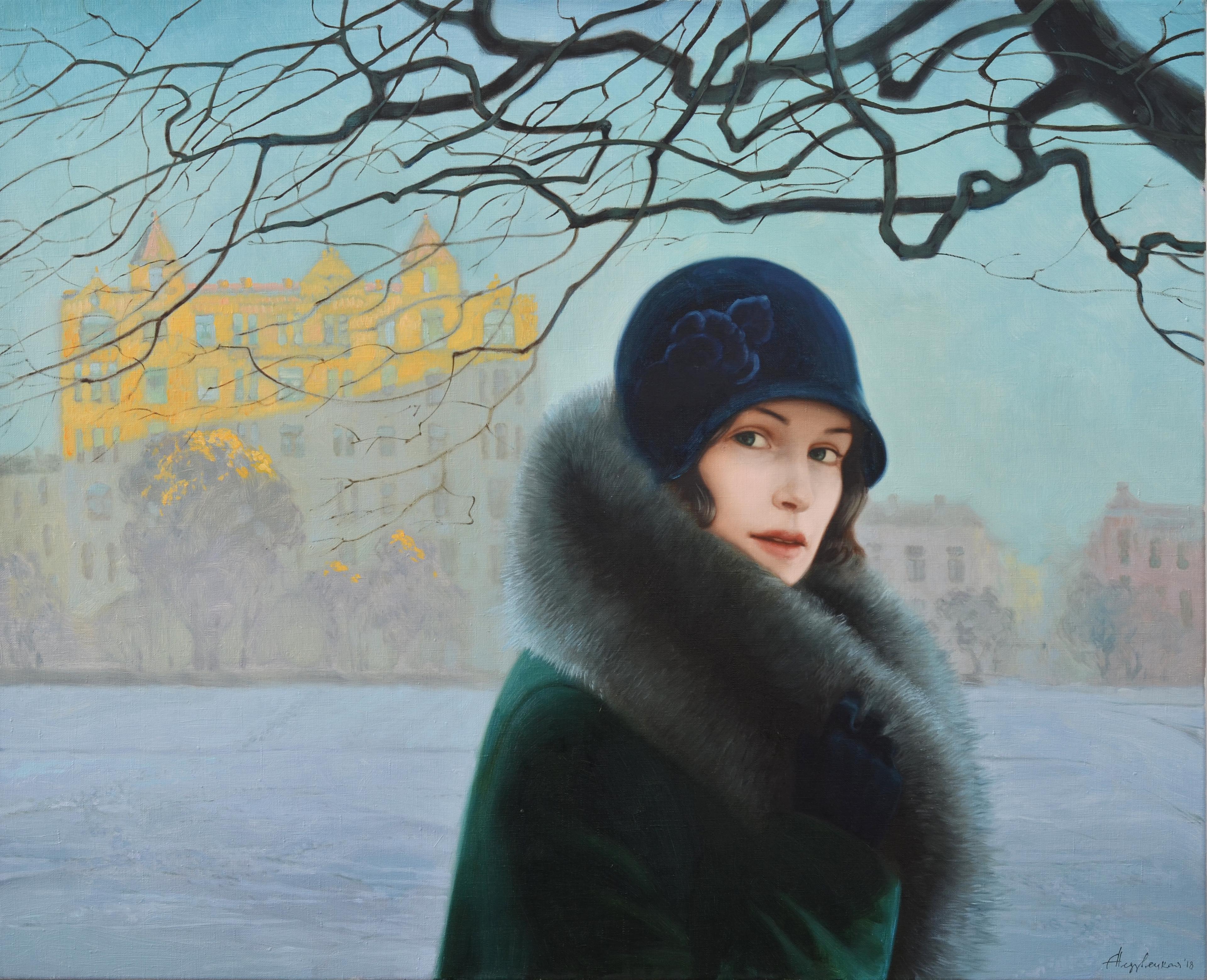 Margarita at the Patriarch's Ponds <Br>
90x110 cm, oil on canvas