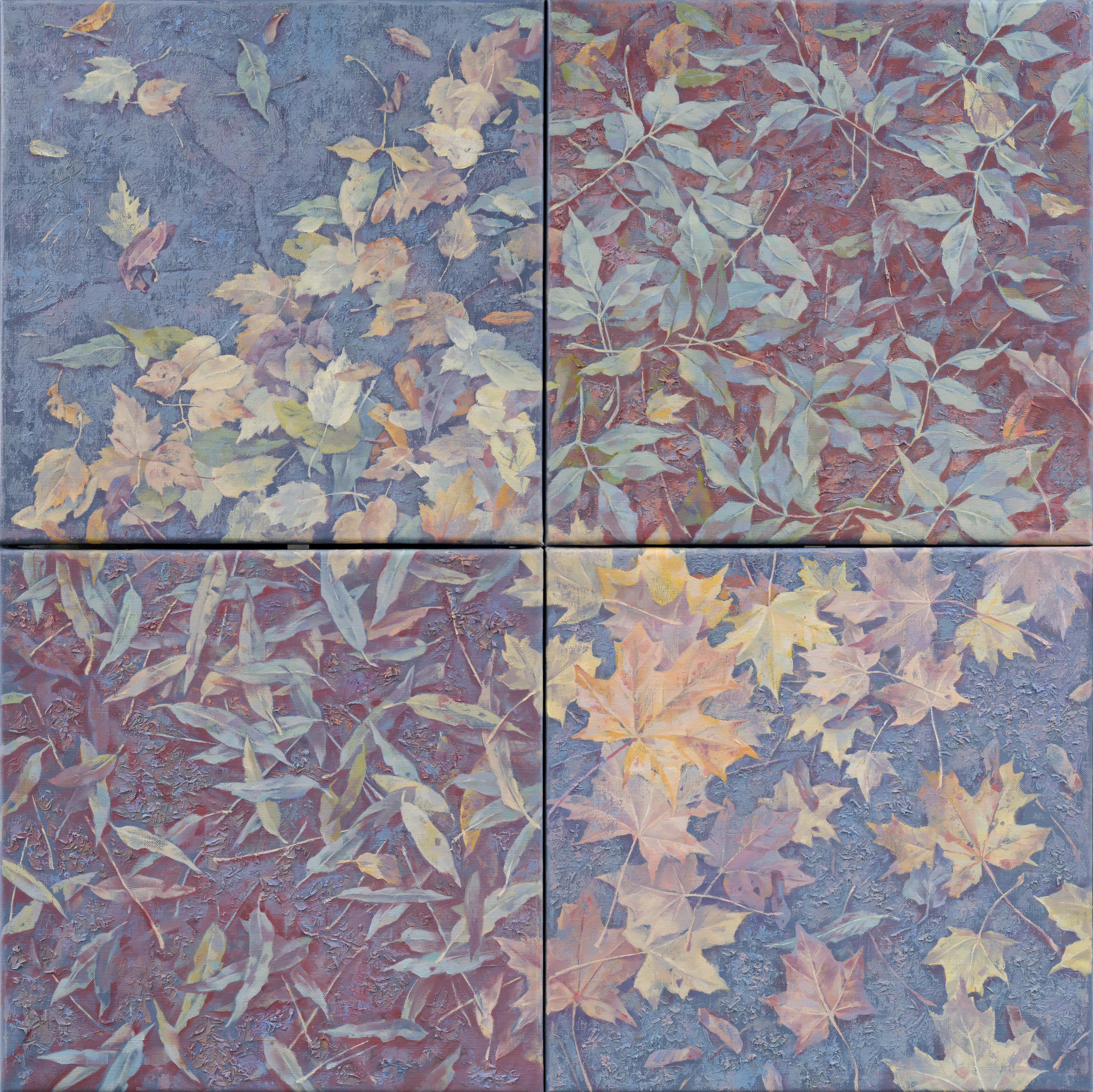Autumn carpet. Original modern art painting