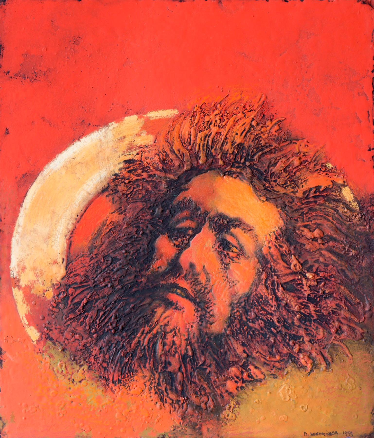 John the Baptist. Original modern art painting