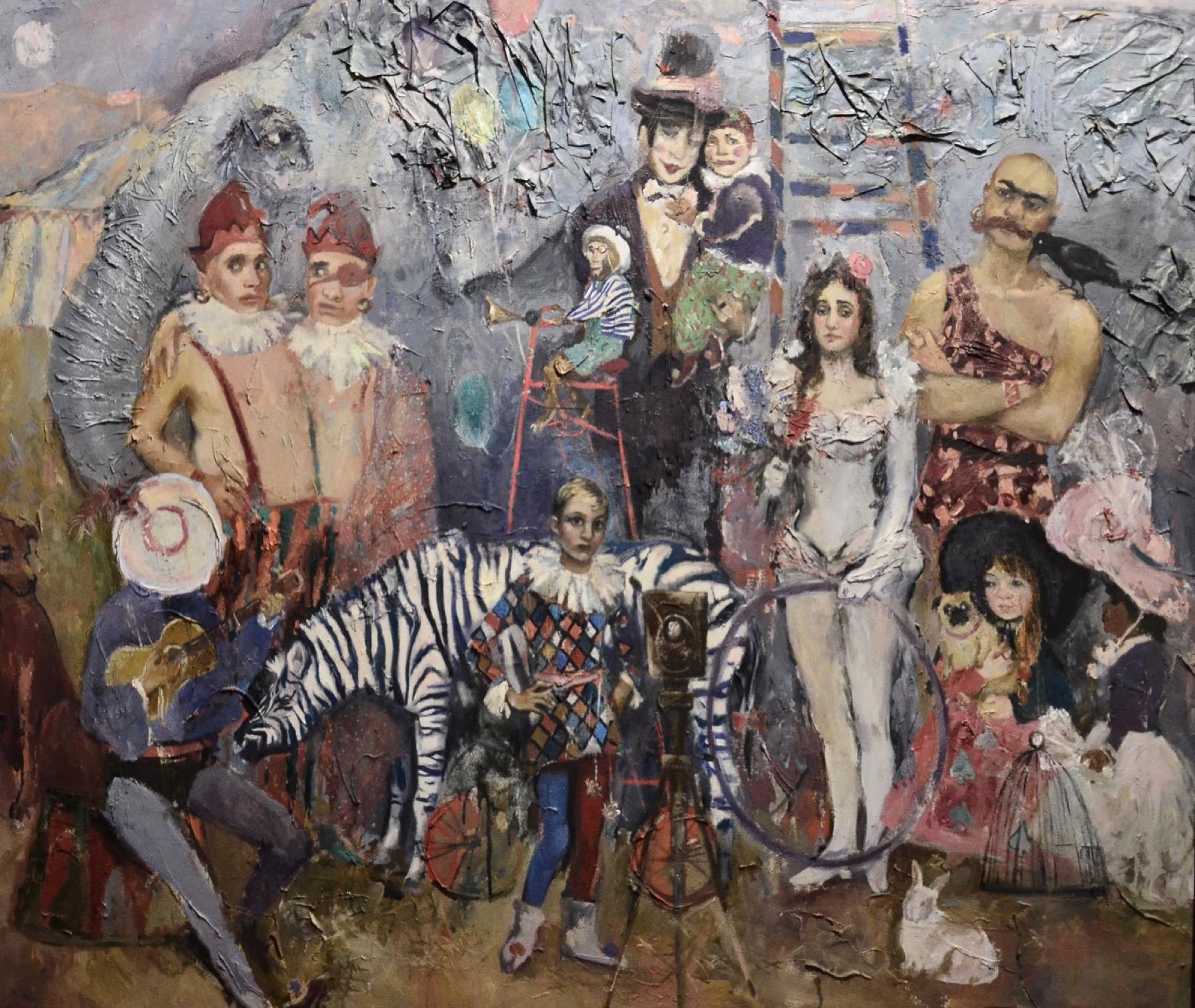 Circus. Original modern art painting