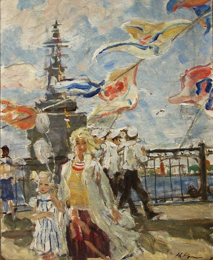 Aurora. Celebration on the Neva. Original modern art painting