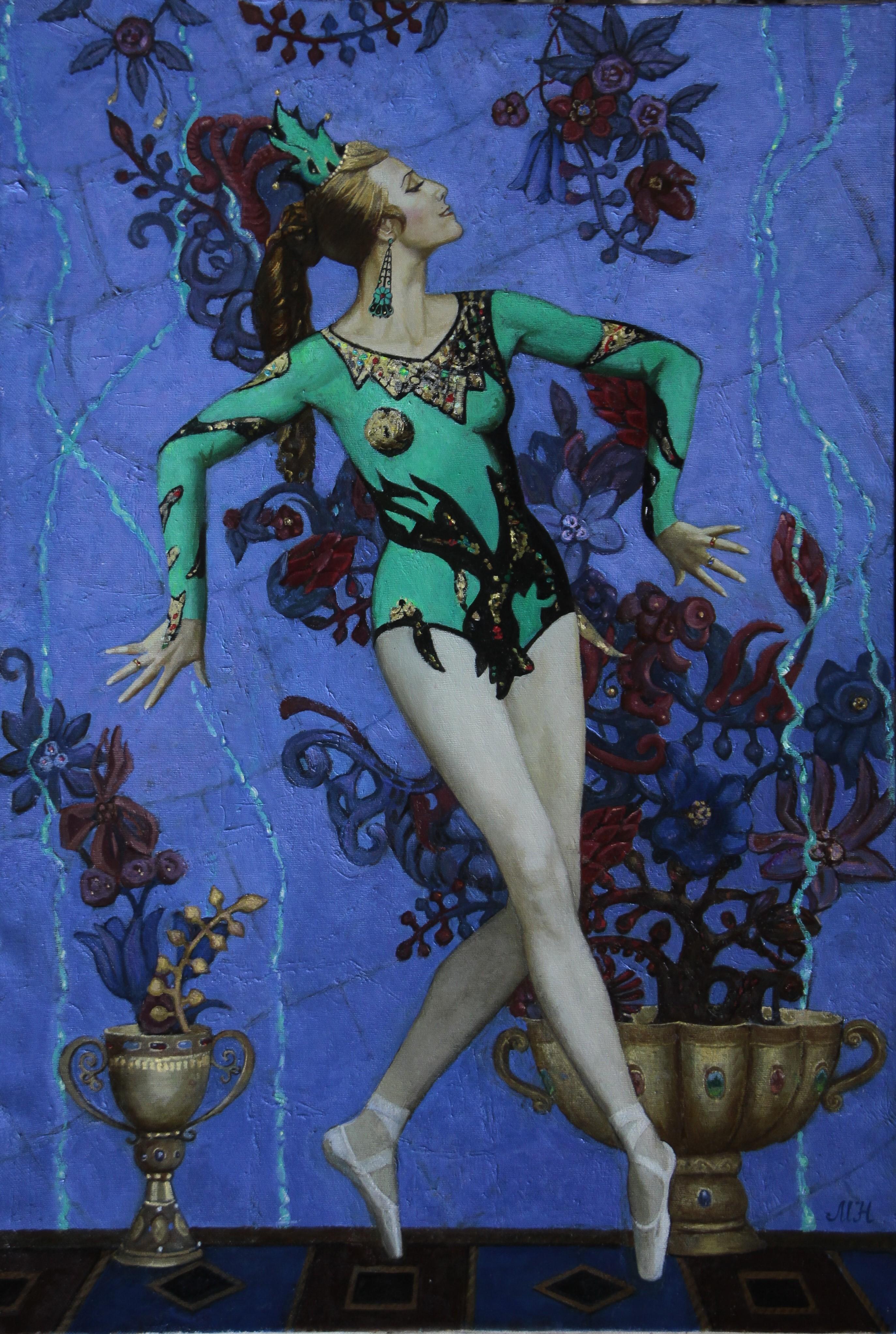 ballet Mistress of the Copper Mountain.  Maya Plisetskaya. Original modern art painting