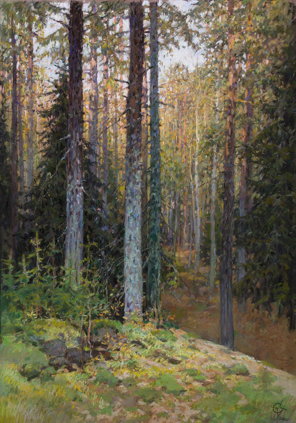 Forest. Original modern art painting