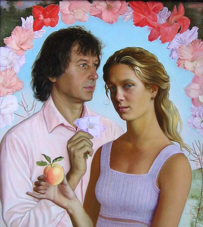 Slava and Katya. Original modern art painting
