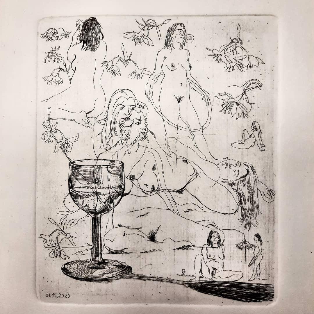 "Abrau-Durso and Amazonian Lily". Original modern art painting