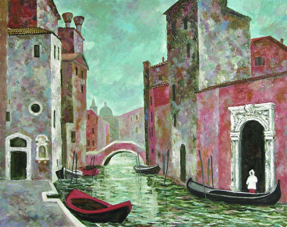 Canal. Venice. Original modern art painting