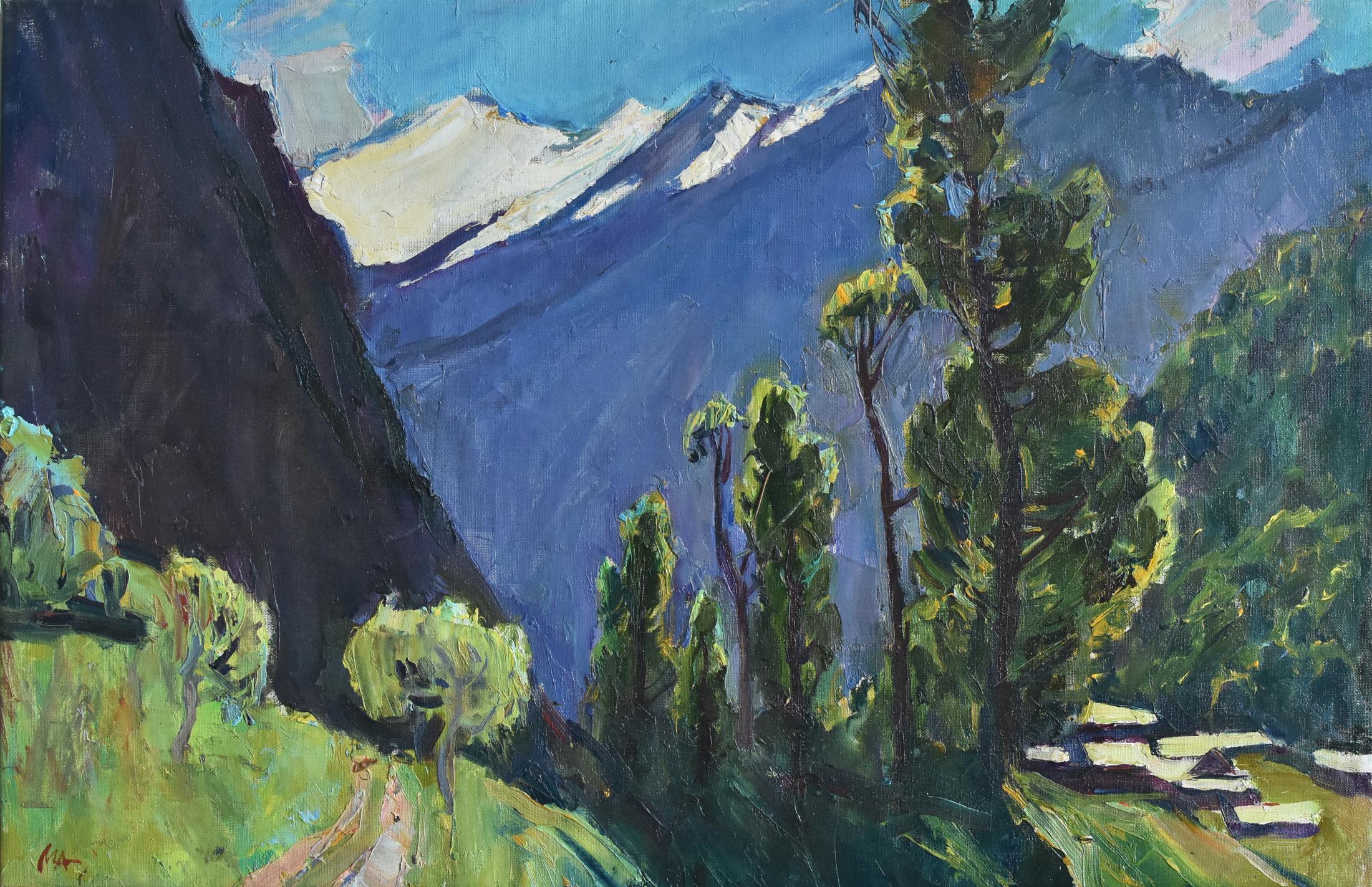 Himalayas. Original modern art painting