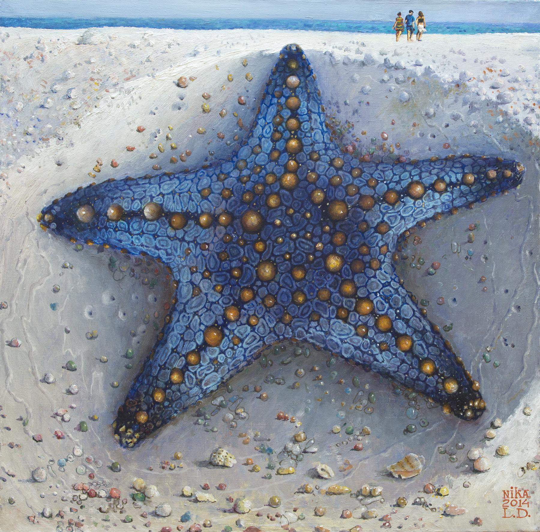 Starfish II. Original modern art painting