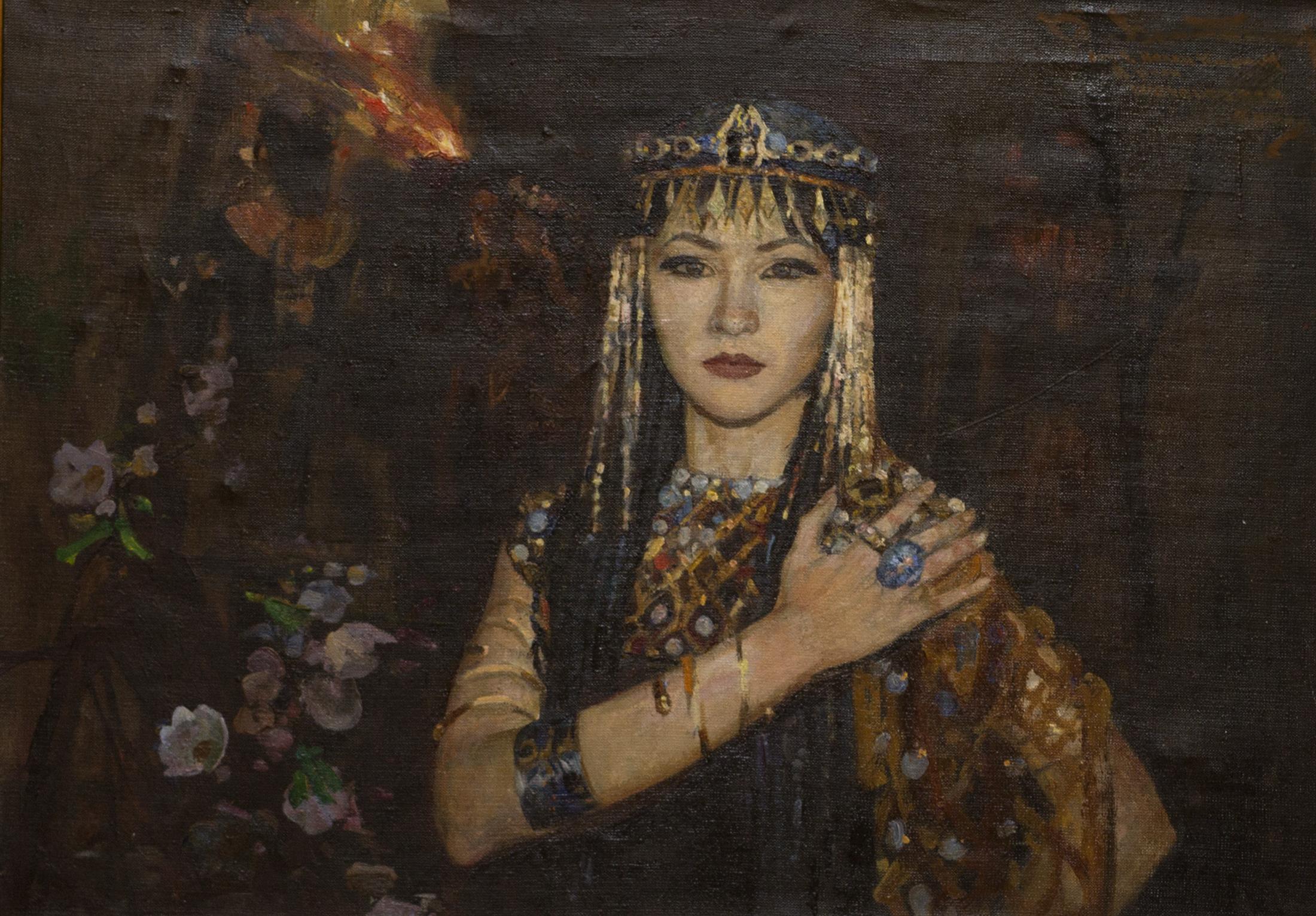 Nelli Karim as Shaherezada. Original modern art painting