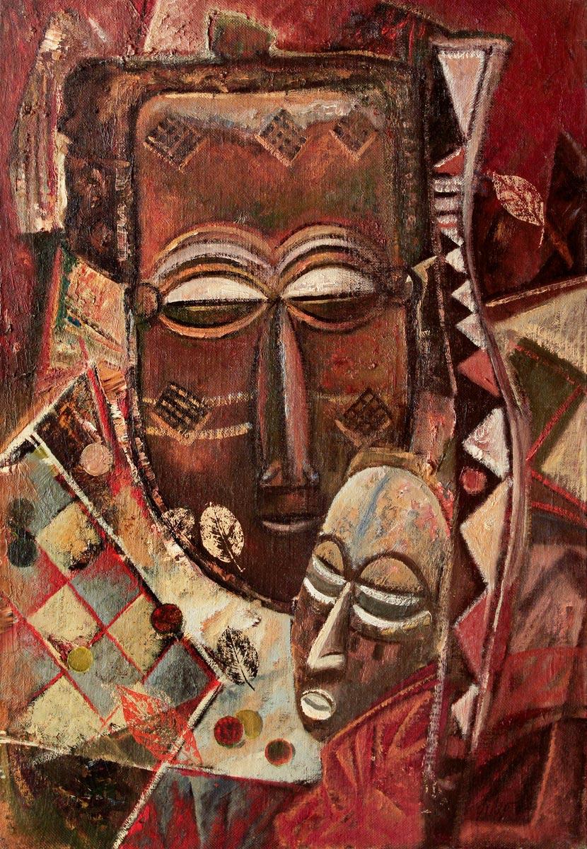 Afrika's soul. Original modern art painting