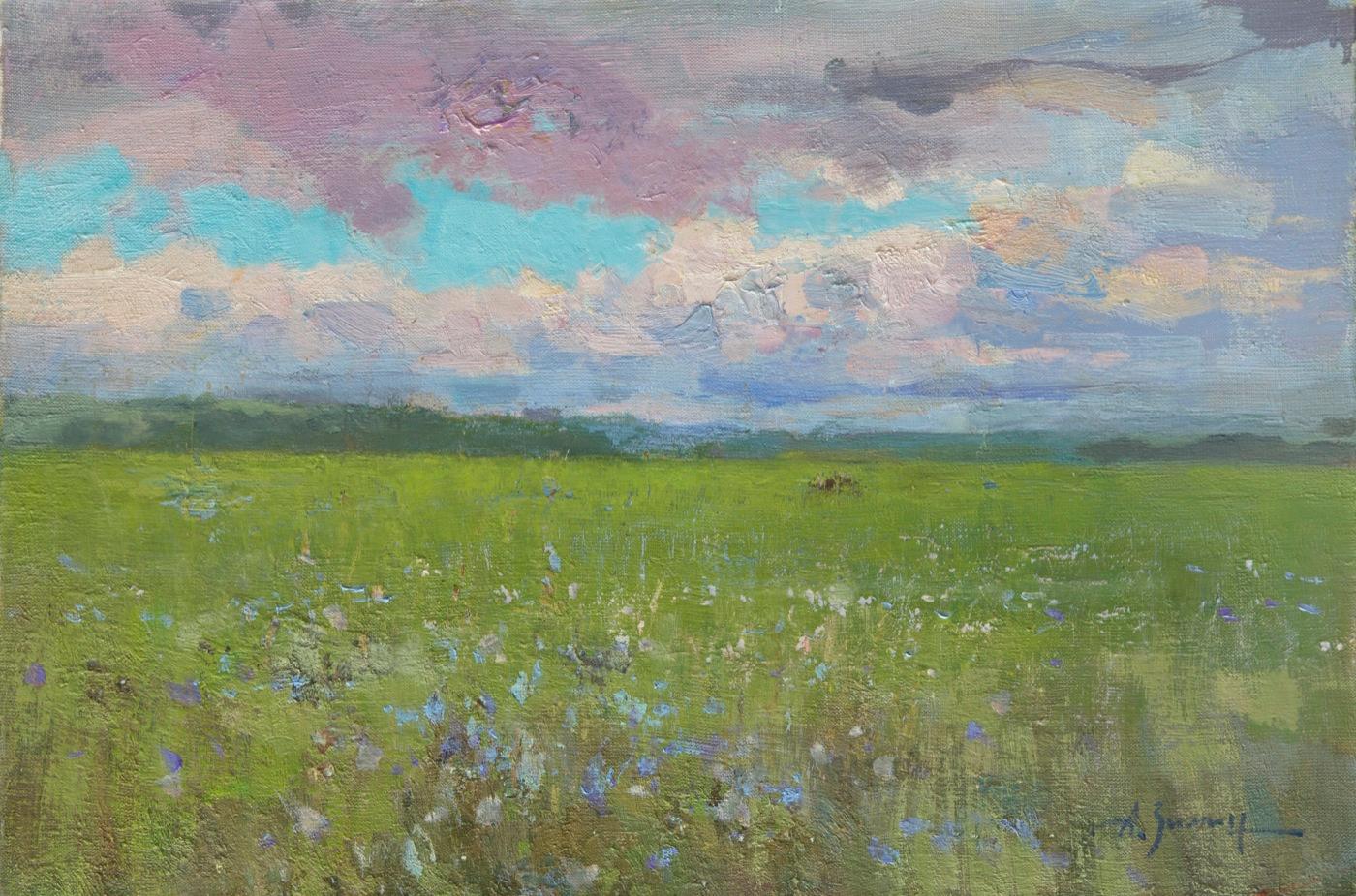 The field. Original modern art painting