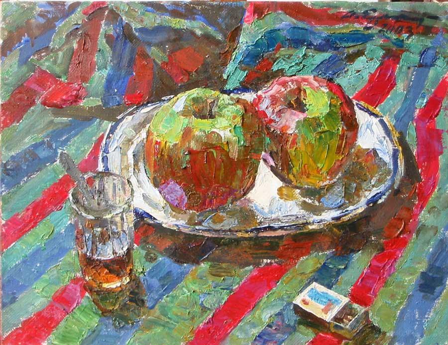 Apples. Original modern art painting