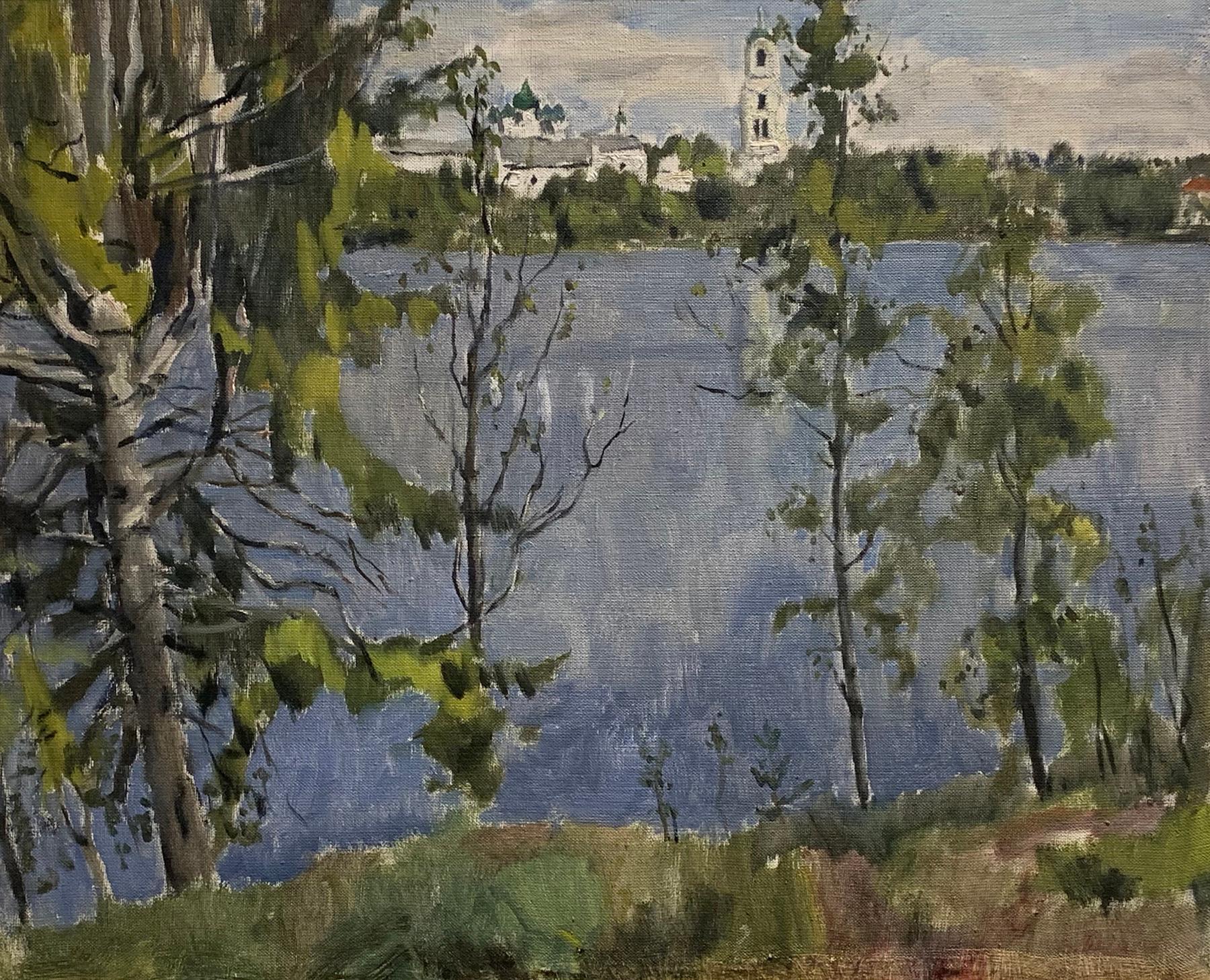 Святое озеро. Original modern art painting