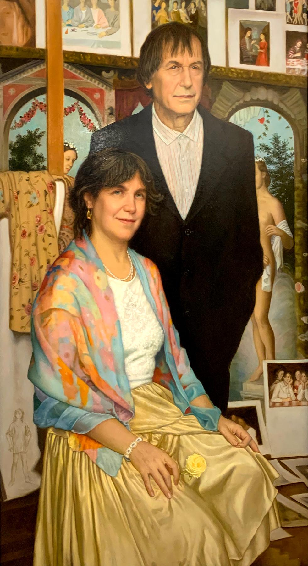 Семейный портрет. Original modern art painting