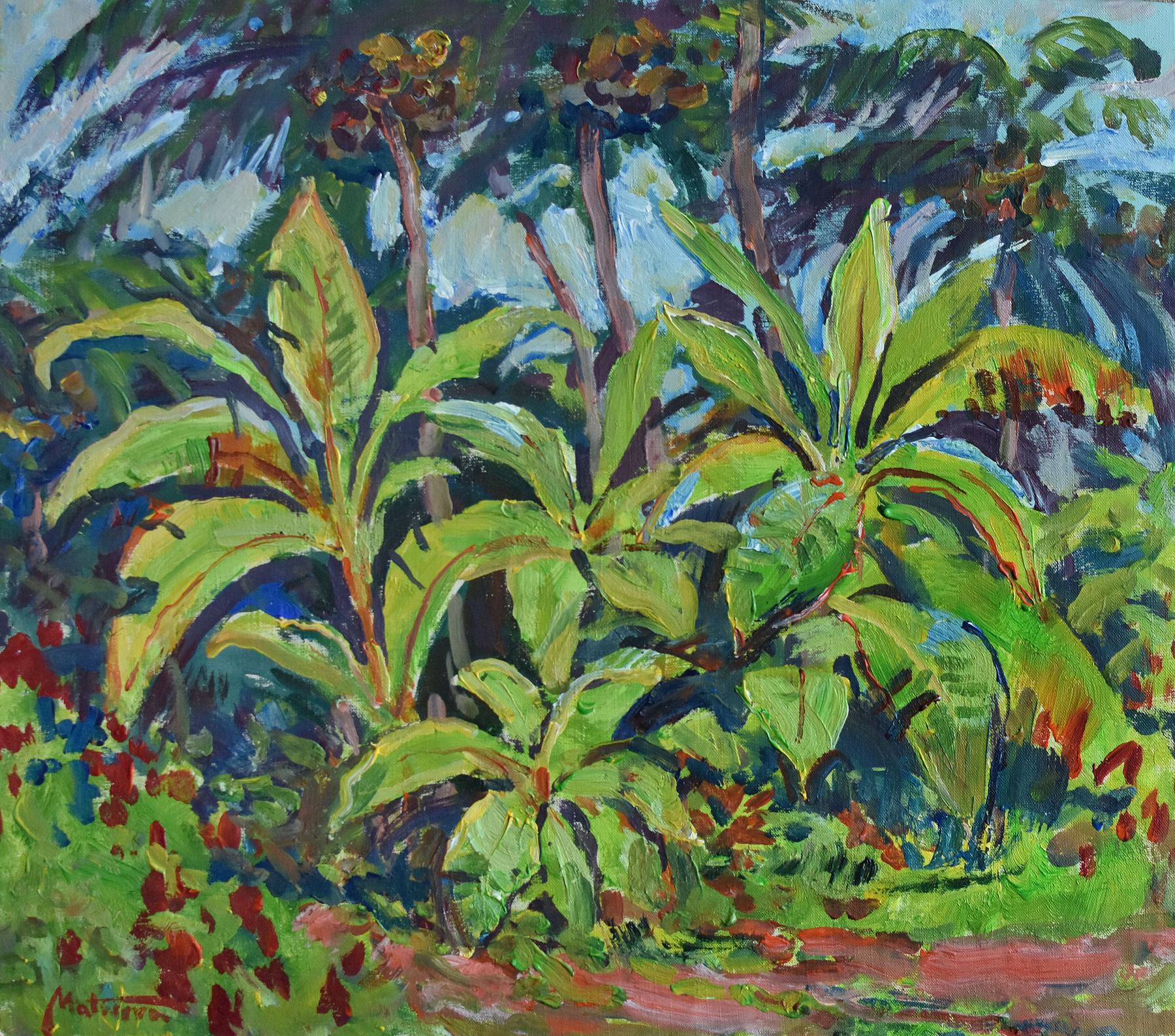 Tropical forest. Original modern art painting