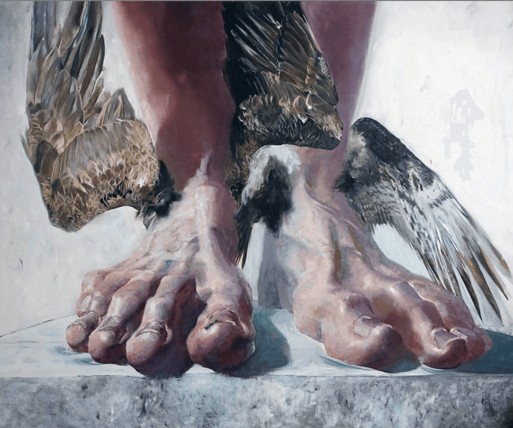 Anklewing. Original modern art painting