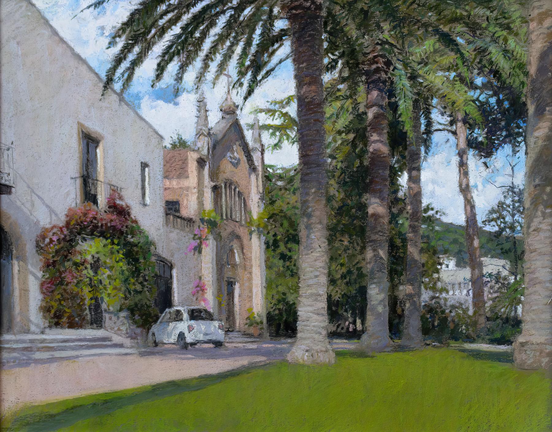Villa. Premia de Dalt. Spain 2021. Original modern art painting