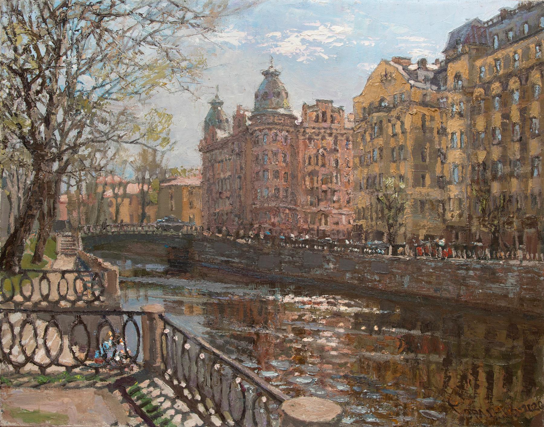 Petrograd side. Original modern art painting