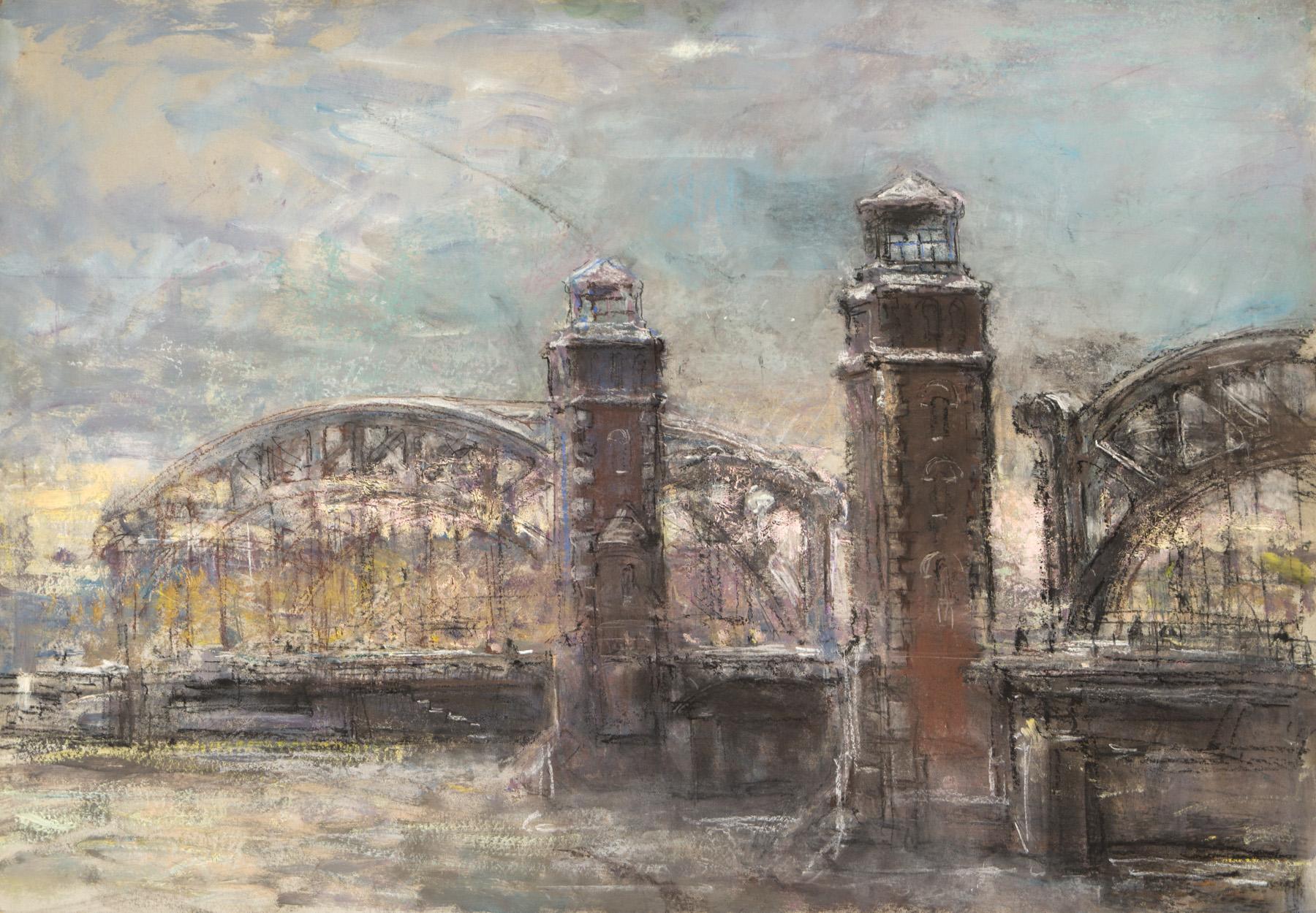 Мост Петра Великого. Original modern art painting