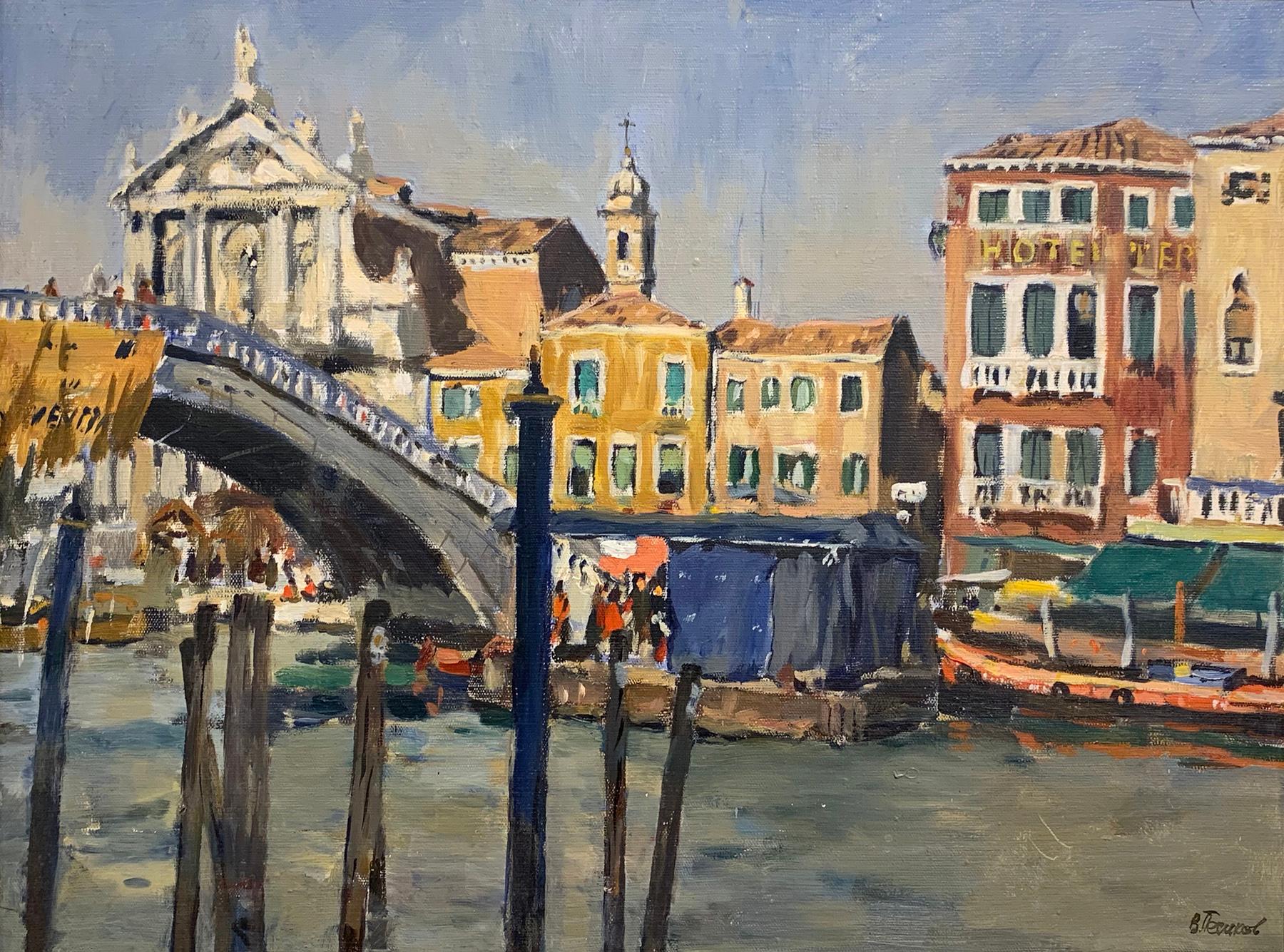 Venice. Grand canal. 1978. Original modern art painting