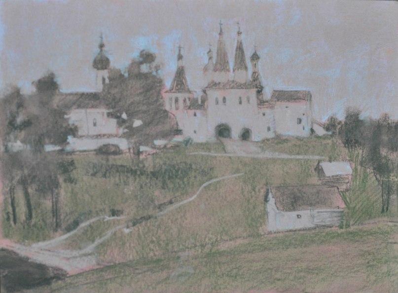 Ferapontov Monastery. Original modern art painting