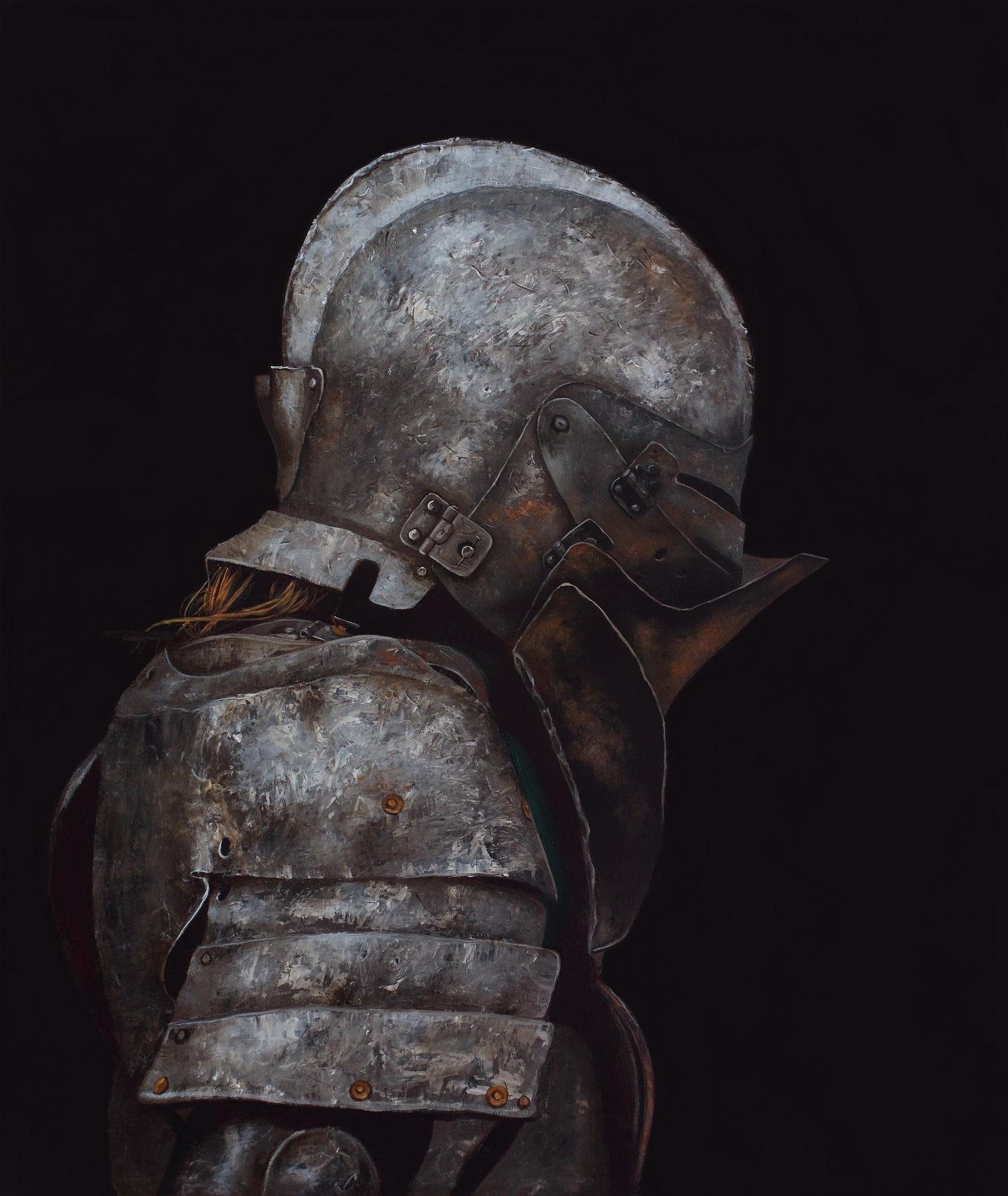 Warrior. Original modern art painting