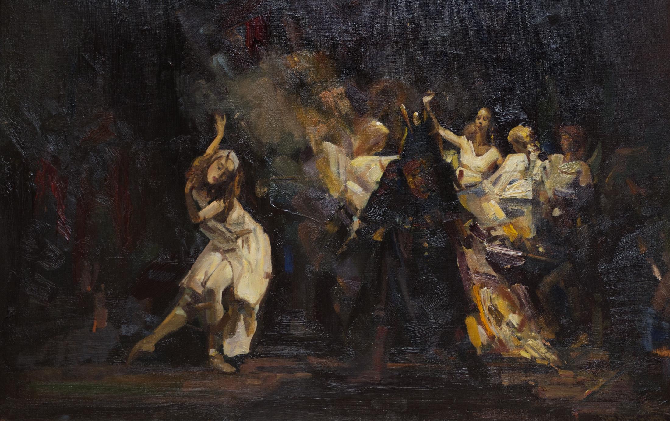 Ballet Faust. Last dance of Margarita. I. Perren. Original modern art painting