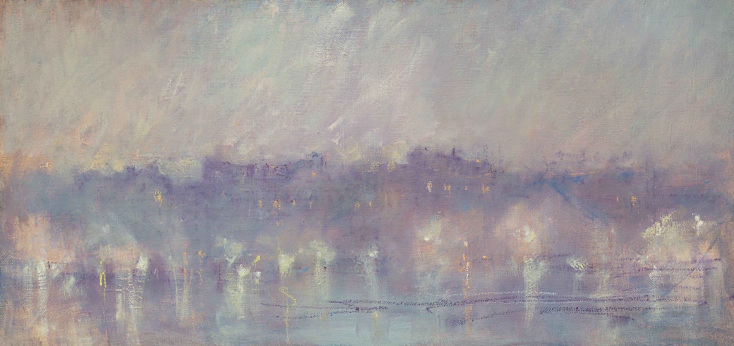 Night. Rain. Saint Petersburg. . Original modern art painting