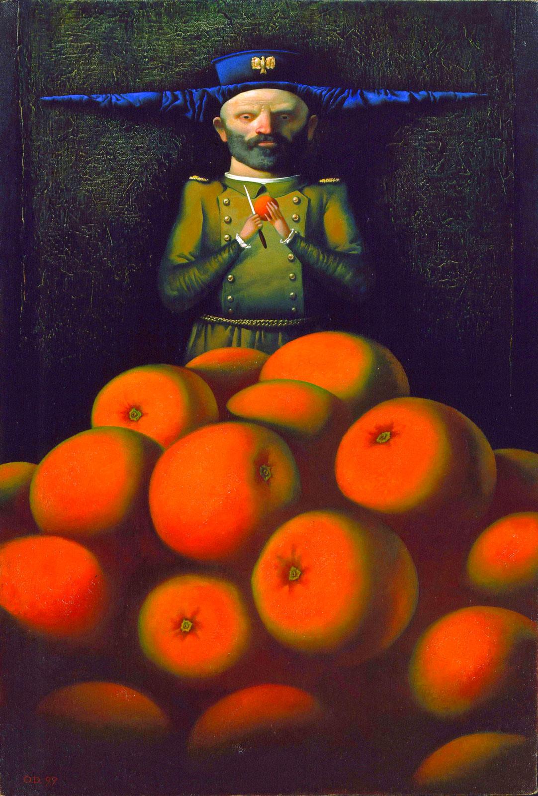 Orange king. Original modern art painting