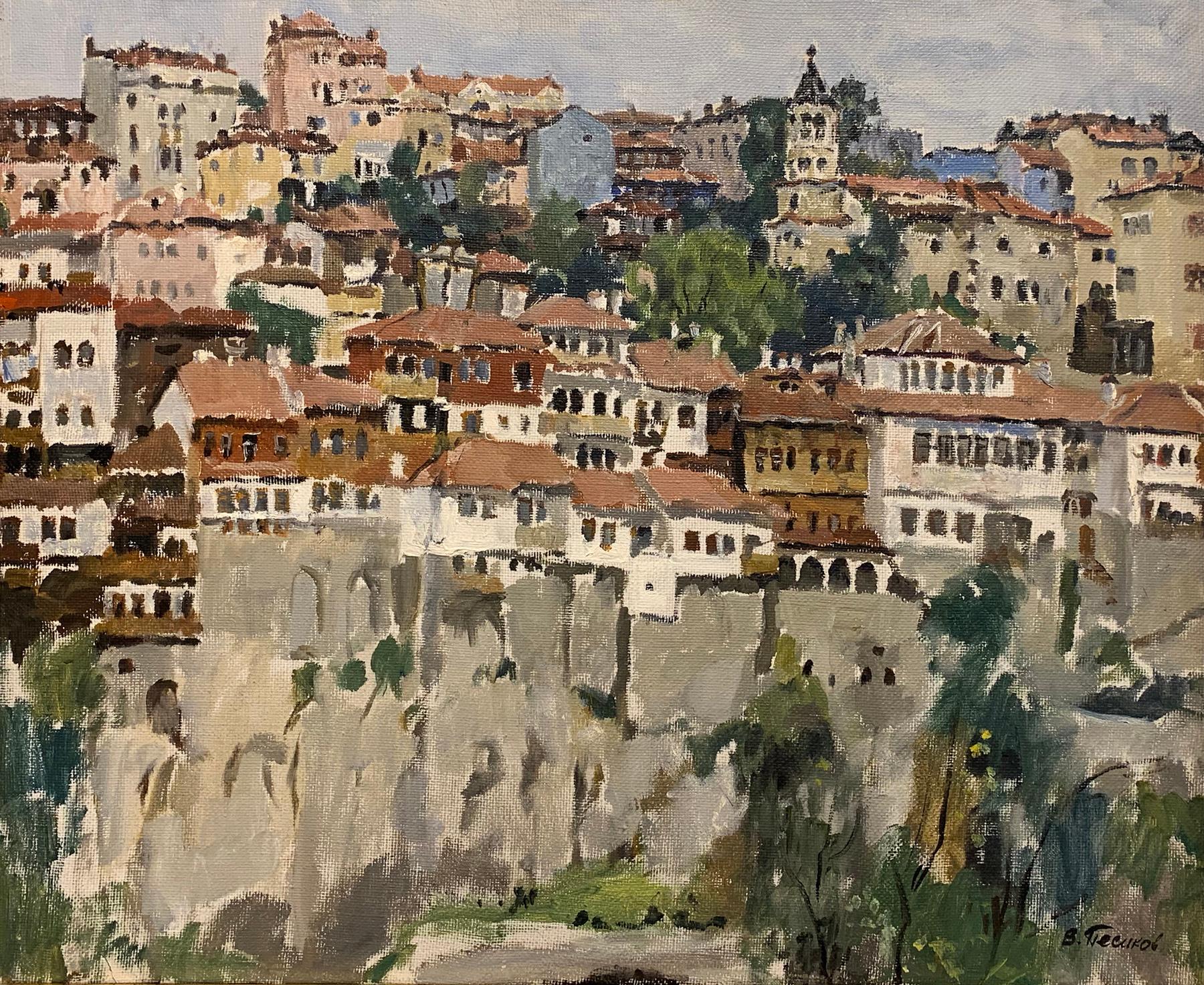 Veliko Tarnovo. Old town. 2004.. Original modern art painting